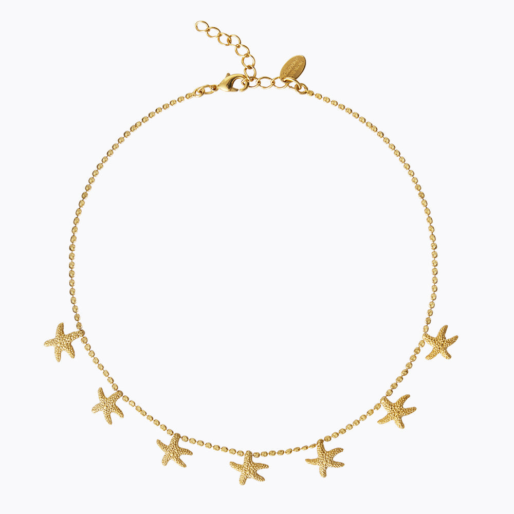 Elegant Gold Sea Star Choker Necklace - Perfect for Beach Parties, Summer Outfits & Boho Fashion