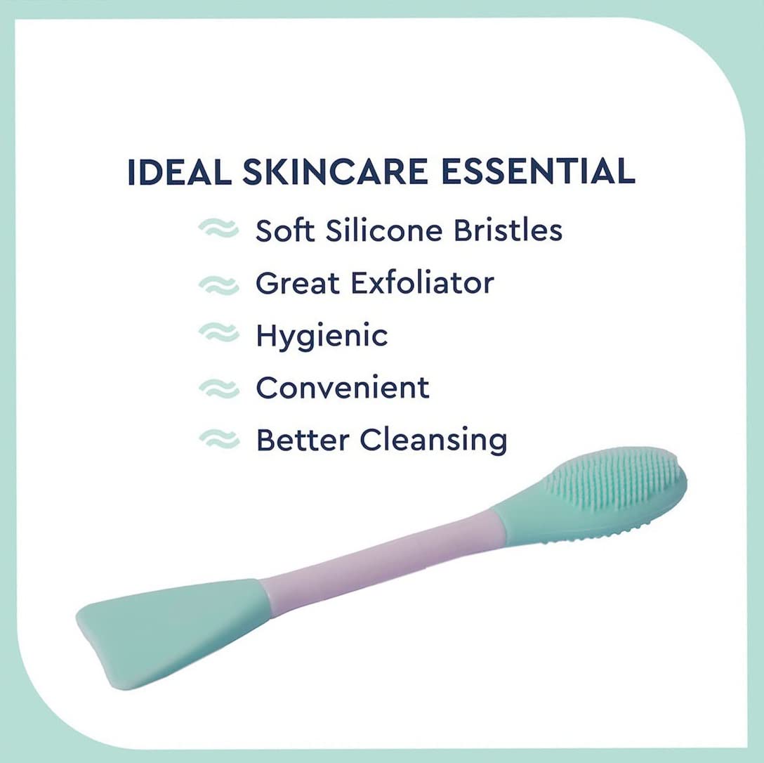 Lenon Pack Silicone Face Scrubber - 3-in-1 Facial Cleansing Brush for Pore Cleansing, Gentle Exfoliation & Blackhead Removal | Handheld Face Wash Brush (2 Pack) | Perfect for Daily Skincare Routine & Travel