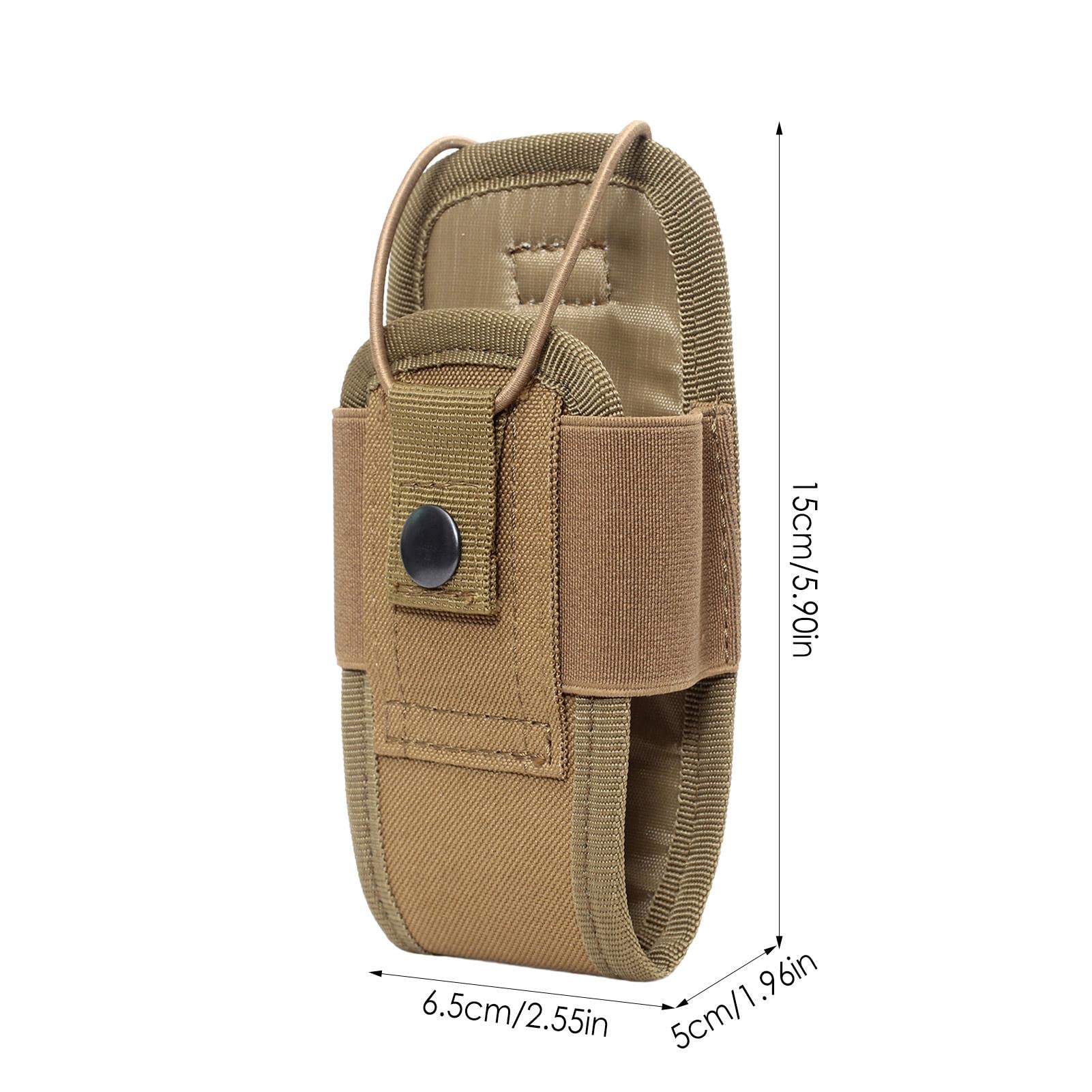 Heavy Duty Two-Way Radio Holster Case with Belt Pouch - Durable Walkie Talkie Holder for Construction, Security & Outdoor Activities