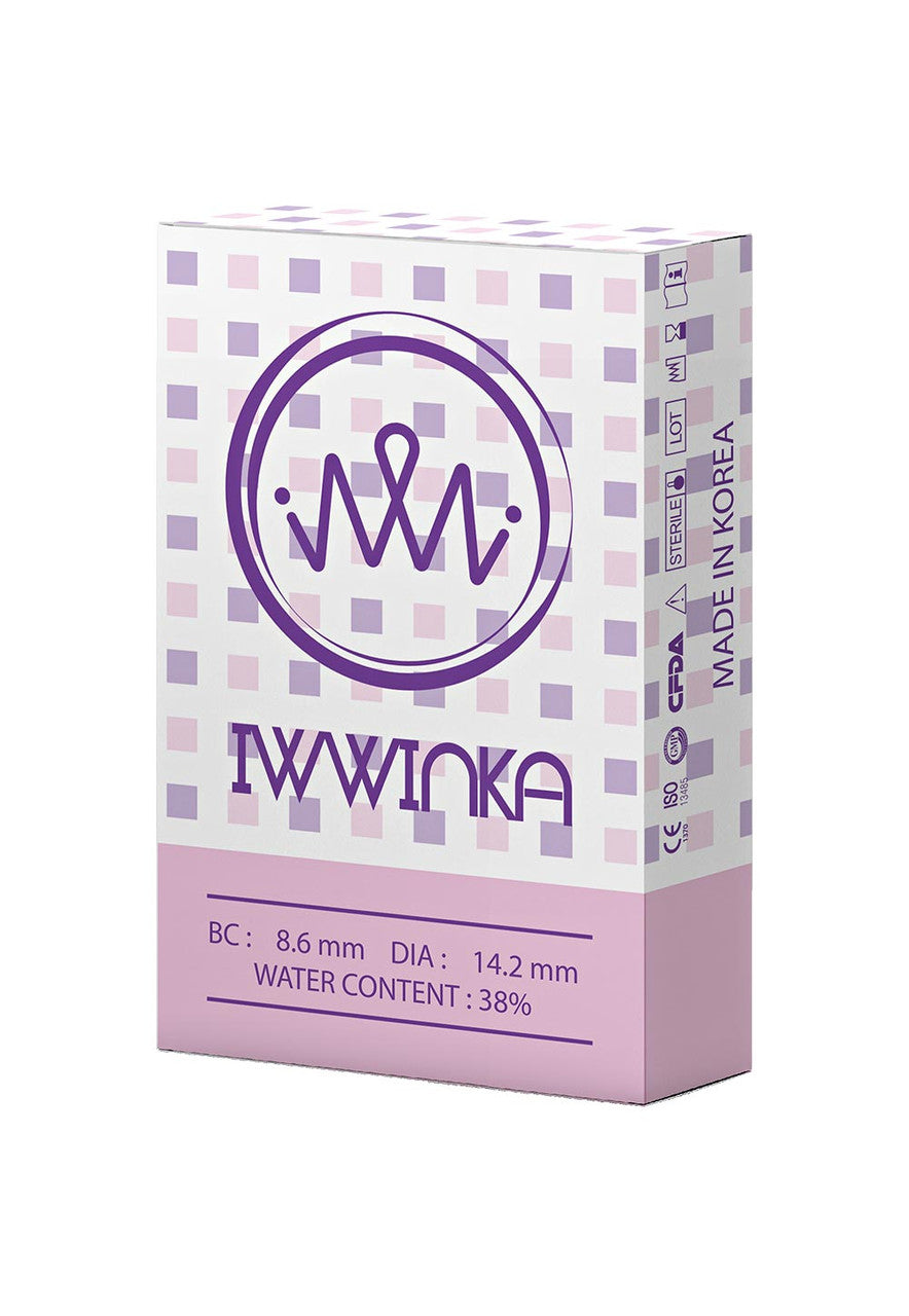 Iwwinka Pink & Brown Contact Lenses (2 Pairs) - Monthly Disposable, Buy 1 Get 1 Free - Perfect for Halloween, Cosplay & Special Events