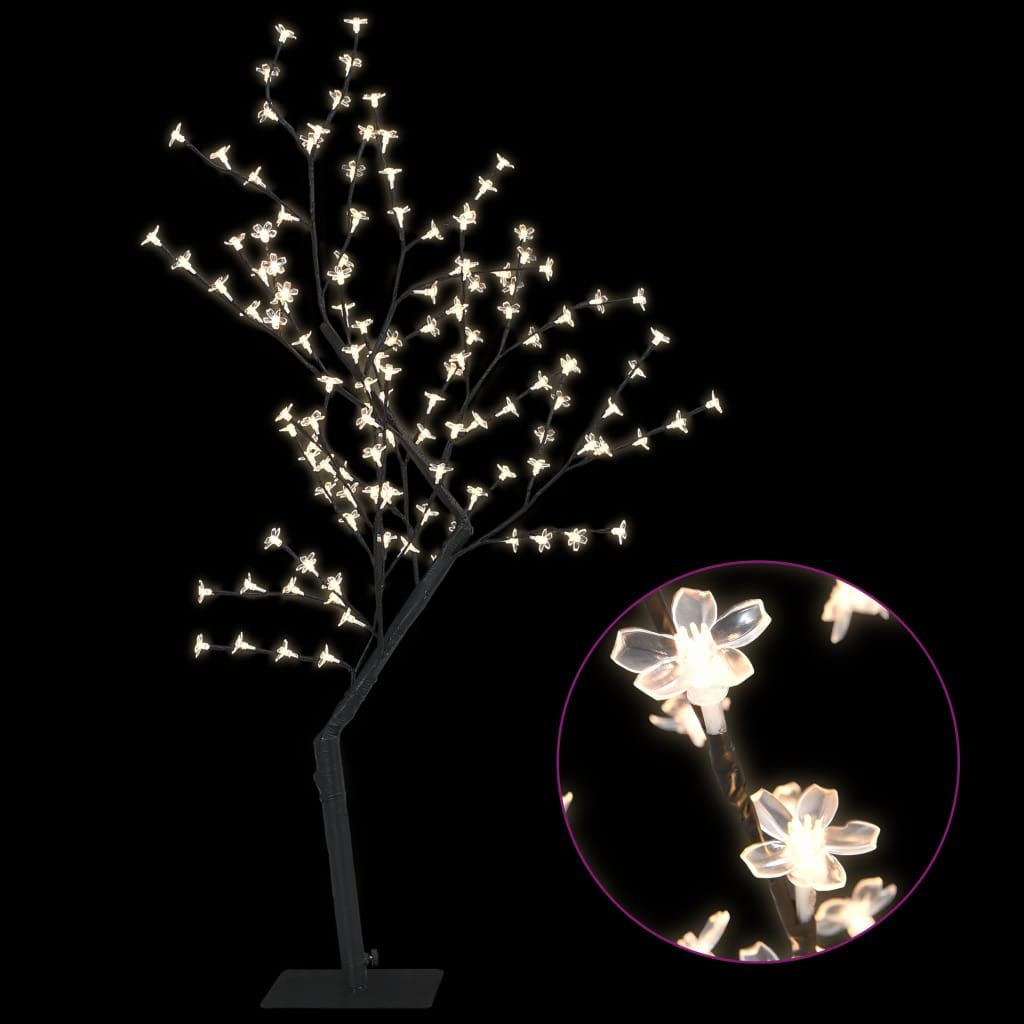 128 LED Cherry Blossom Christmas String Lights - Warm White Outdoor Lights for Christmas Tree, Valentine's Day, Wedding & Party Decor - Perfect for Eave, Garden, Wall & Indoor Holiday Decorations