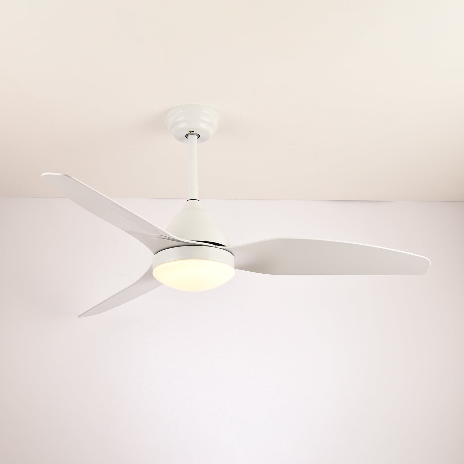 Aeris Whisper Ceiling Fan Light - Ultra Quiet DC Motor, LED Light Kit, Remote Control - Perfect for Bedroom, Living Room, and Office Spaces