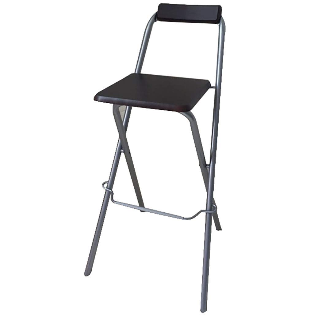 27/29 Inch Wood & Metal Folding Bar Stool with Back Support - 220 lbs Capacity Home Pub Chair in 7 Colors - Perfect for Kitchen Islands, Countertops & Small Spaces
