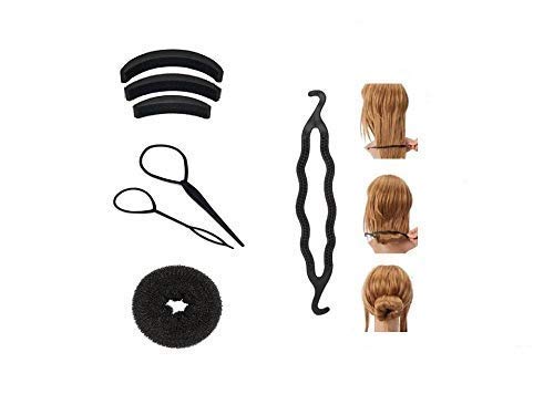 Chronex 6-Piece Hair Donut Maker Set - Hair Puff, Braid Tools & Extension Donut for Perfect Buns - Includes Free Plastic Bun Maker - Ideal for DIY Hairstyles, Updos & Special Occasions