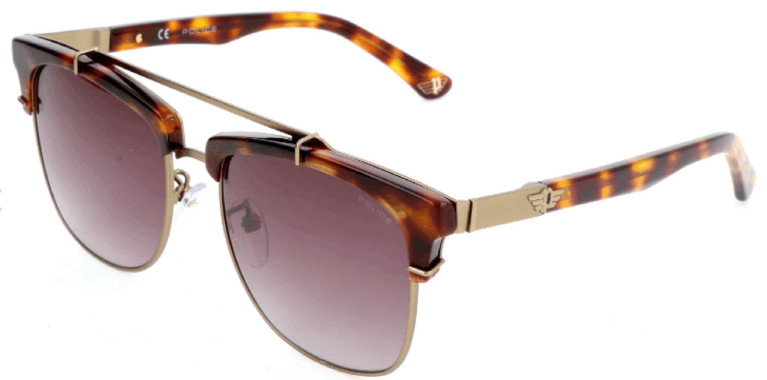 Police Men's Spl494 Square Sunglasses - UV400 Protection, Polarized Lens for Driving, Fishing & Outdoor Activities | Classic Aviator Style for Men's Fashion & Sun Safety