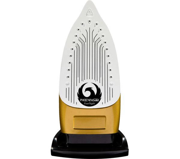 Phoenix Gold Free Flight Cordless Iron - Lightweight Cordless Travel Iron with Steamer - Perfect for Business Trips, Vacations & Wrinkle-Free Clothes Anywhere