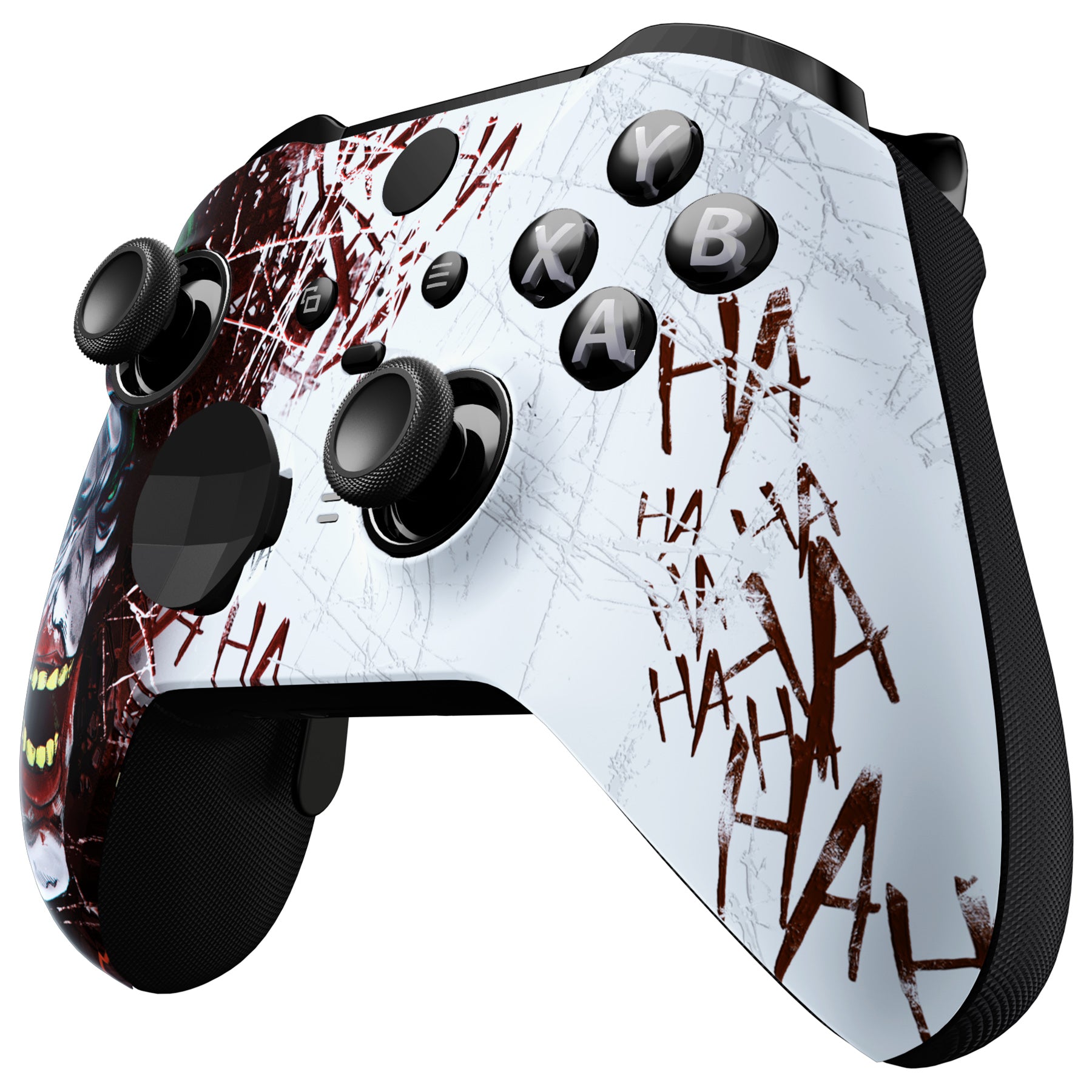 eXtremeRate Clown Faceplate Cover for Xbox One Elite Series 2 Controller (Model 1797) - Soft Touch Front Housing Shell Replacement Kit with Thumbstick Accent Rings - Perfect for Gaming, Customization & Cosplay (ELT140)