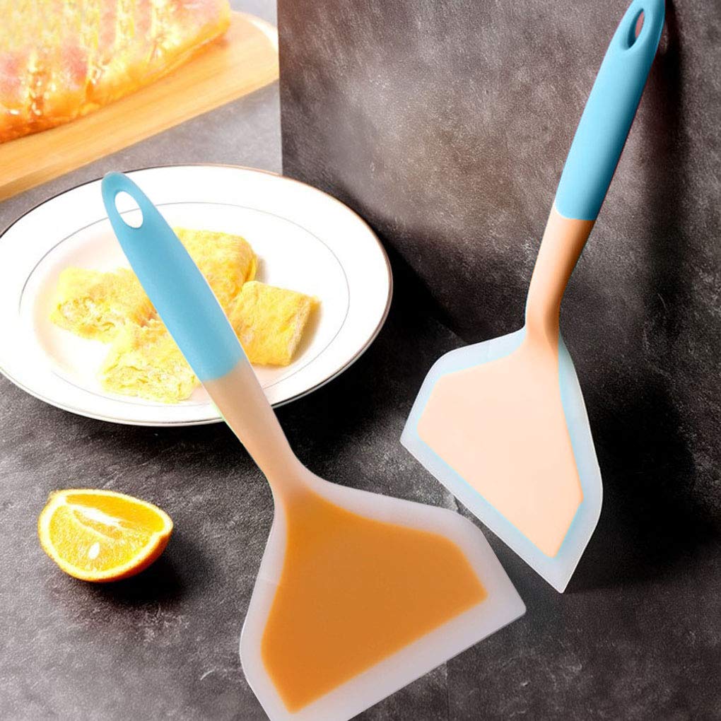 Lustar Silicone Kitchen Utensils Set - Non-Stick Spatula, Wide Scraper for Cooking, Baking, Flipping Eggs, Meat & Pizza - Heat Resistant Kitchen Tools for Grilling, Frying & Baking