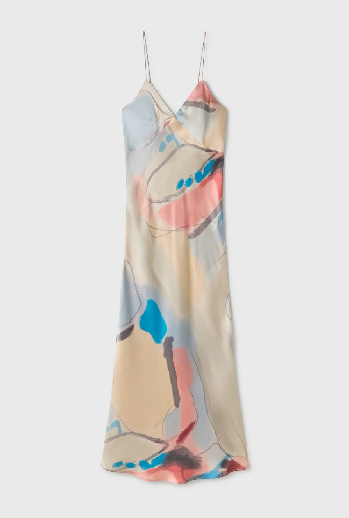 Deco Rouleau Expressionist Print Dress - Vintage Inspired Flowy Maxi Dress for Women | Perfect for Boho Chic Style, Art Gallery Events & Summer Vacations