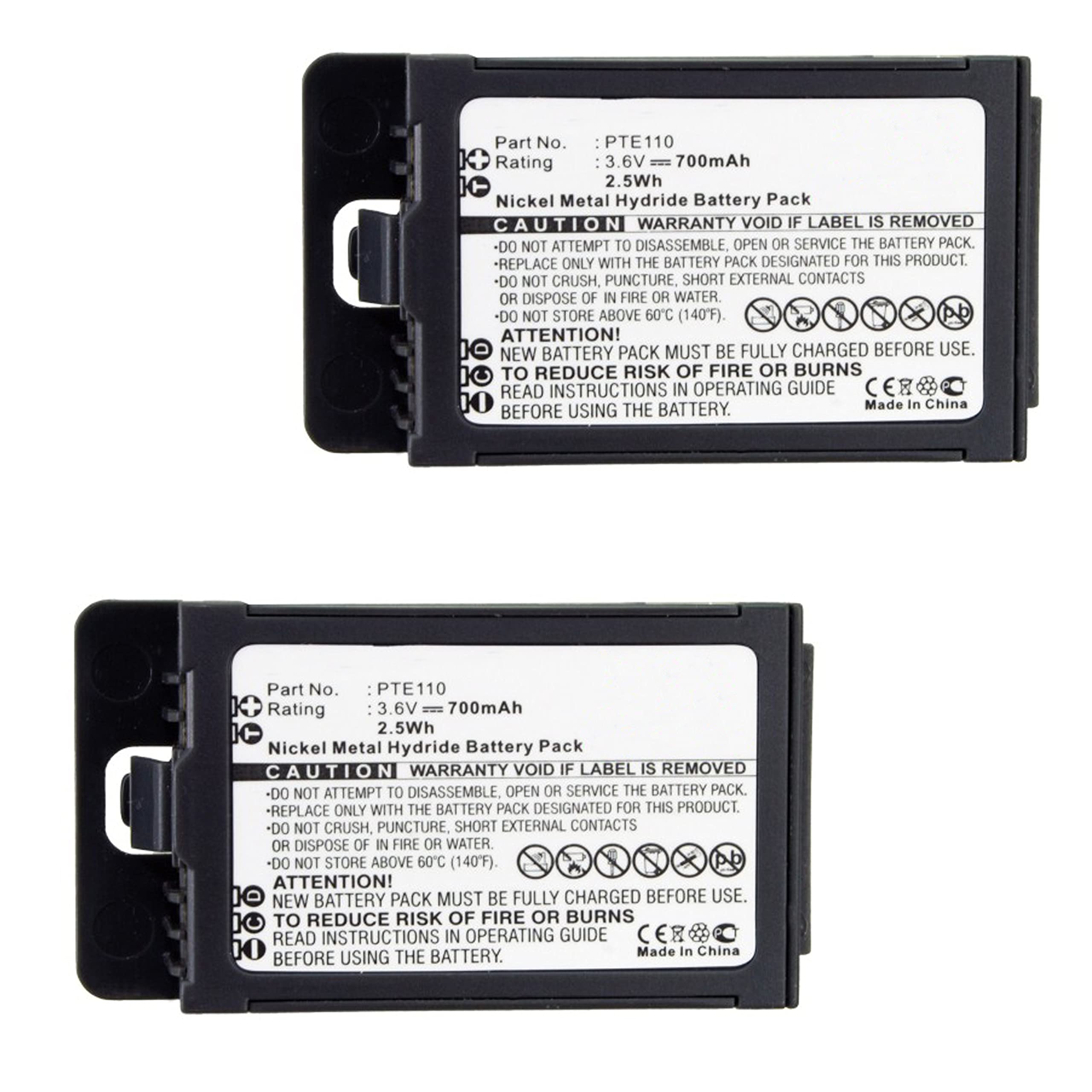 Synergy Digital Cordless Phone Batteries - 2-Pack Ni-MH 3.6V 700mAh Replacement for SPECTRALINK E340 & Avaya A0548446 - Perfect for Office, Warehouse, and Healthcare Communication Systems