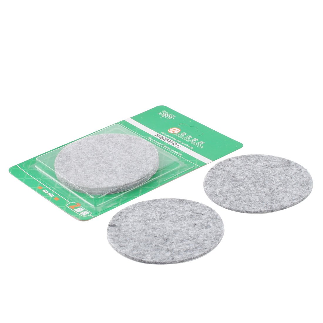 uxcell 85mm Gray Furniture Felt Pads - 4 Pack Chair Leg Floor Protectors for Hardwood & Tile Floors - Table & Sofa Leg Cushion Mats to Prevent Scratches & Noise