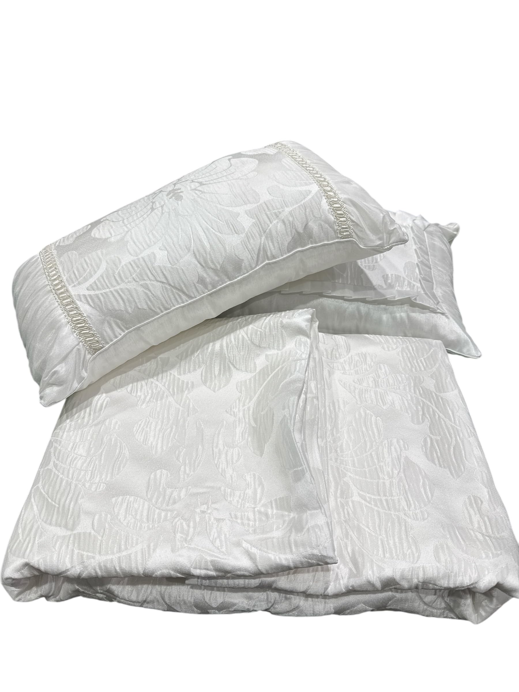 13-Piece California King Size SARA Bed in a Bag Set - White Duvet Cover, 100% Cotton Sheets, Bed Skirt & Down Alternative Comforter | Luxury Bedding for Master Bedroom & Guest Room