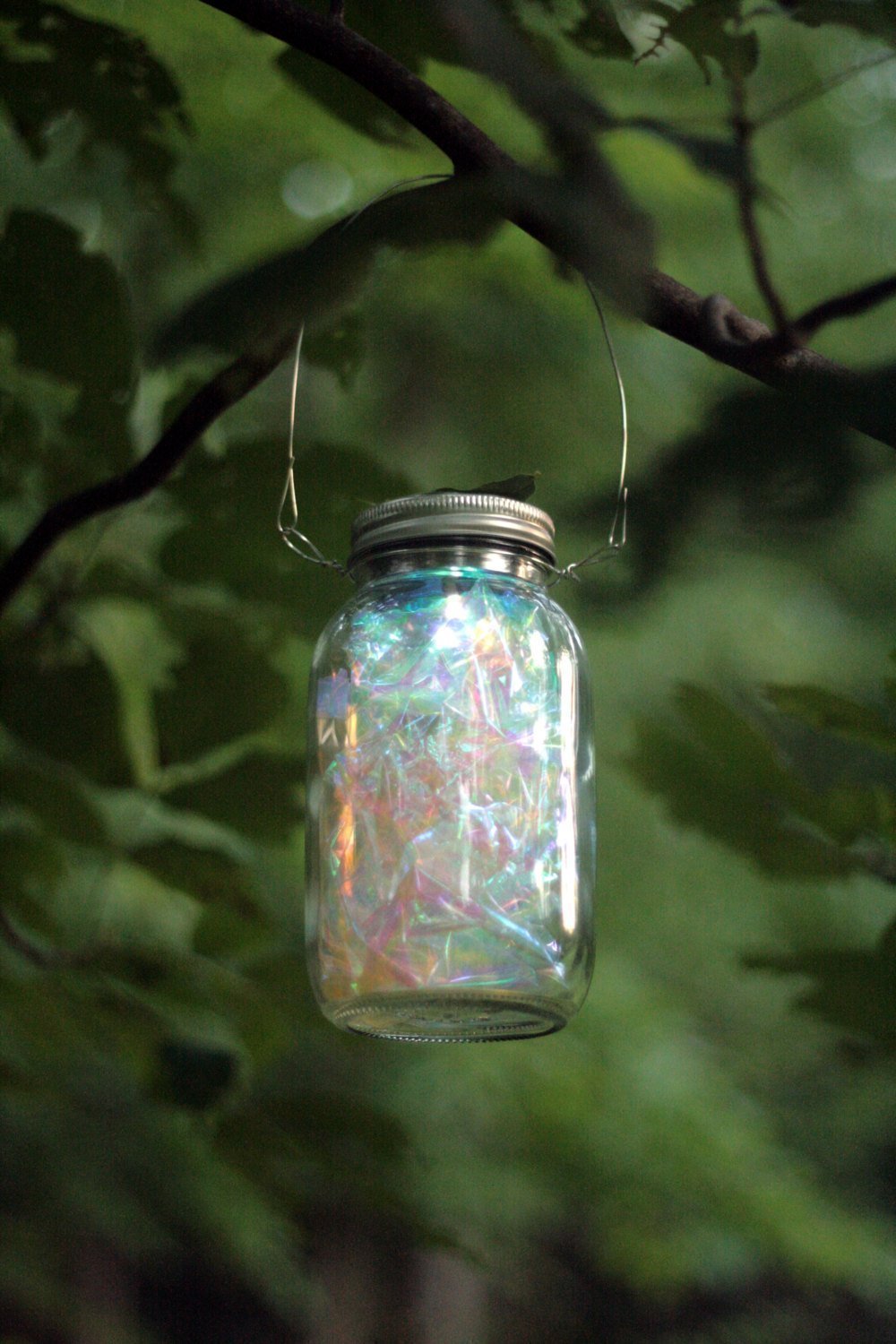Solar Powered Fairy Mason Jar Lantern - Outdoor Decorative Firefly Lights for Garden, Patio, and Backyard Ambiance