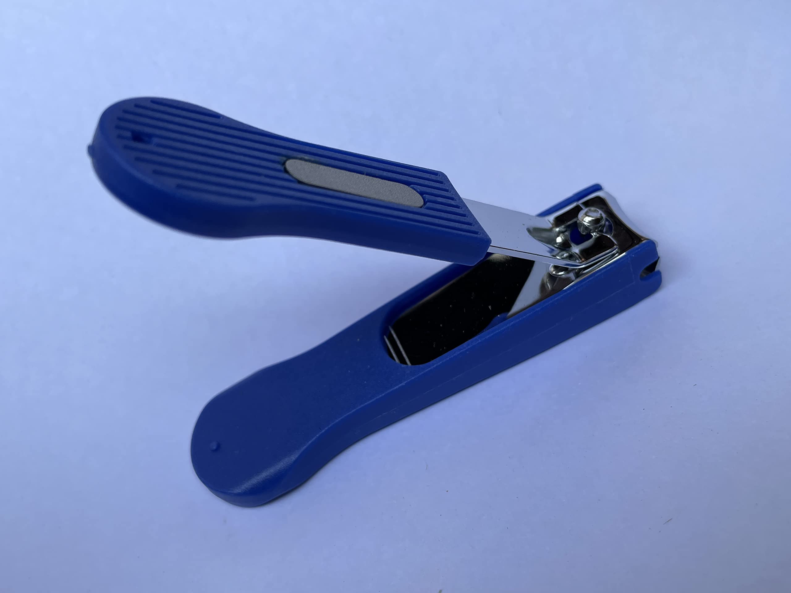 Premium Stainless Steel Nail Clipper Set - Sharp & Durable Nail Cutter with Comfort Grip (Blue, Unisex) - Perfect for Travel, Home, Office & Salon Use