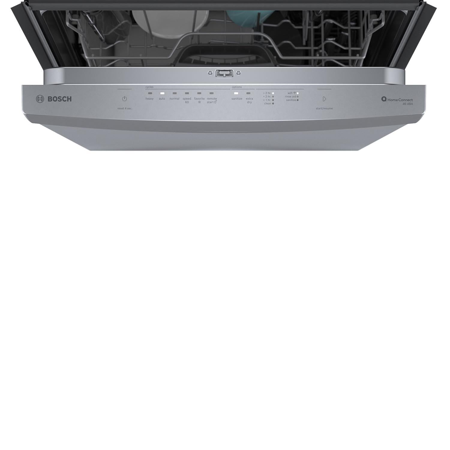 Bosch 800 Series 24 Inch Built-In Dishwasher with Stainless Steel Tub, Home Connect, Third Rack & CrystalDry (SHS53CM5N) - Perfect for Large Families and Entertaining