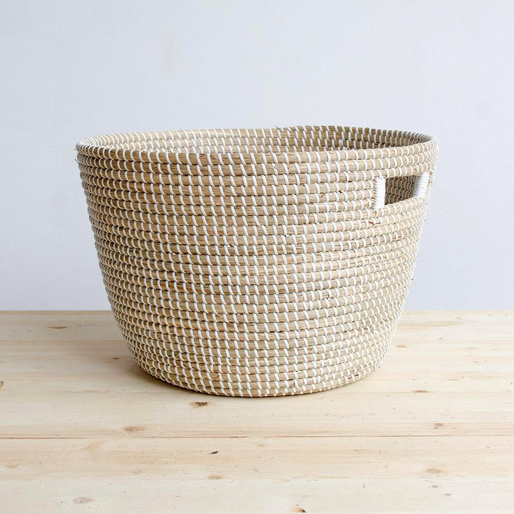 Nina Woven Storage Basket - Handmade Natural Fiber Organizer for Home Decor, Nursery, Laundry & Office Organization | Perfect for Blankets, Toys, Books & More