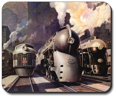 Central Station Art Plates Mouse Pad - Non-Slip Desk Mat for Computers & Gaming | Perfect for Office, Home & Gaming Setups