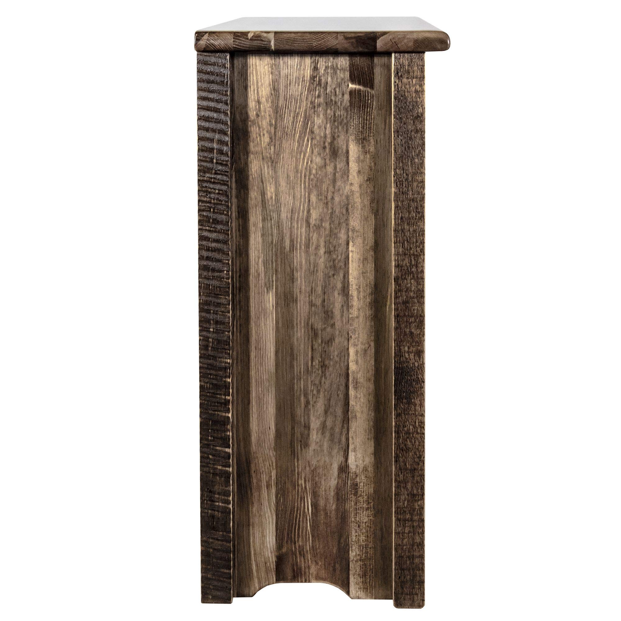 Montana Woodworks Homestead Collection Accent Cabinet - Left Hinged, Stained & Clear Lacquer Finish - Perfect for Living Room, Bedroom, or Entryway Storage