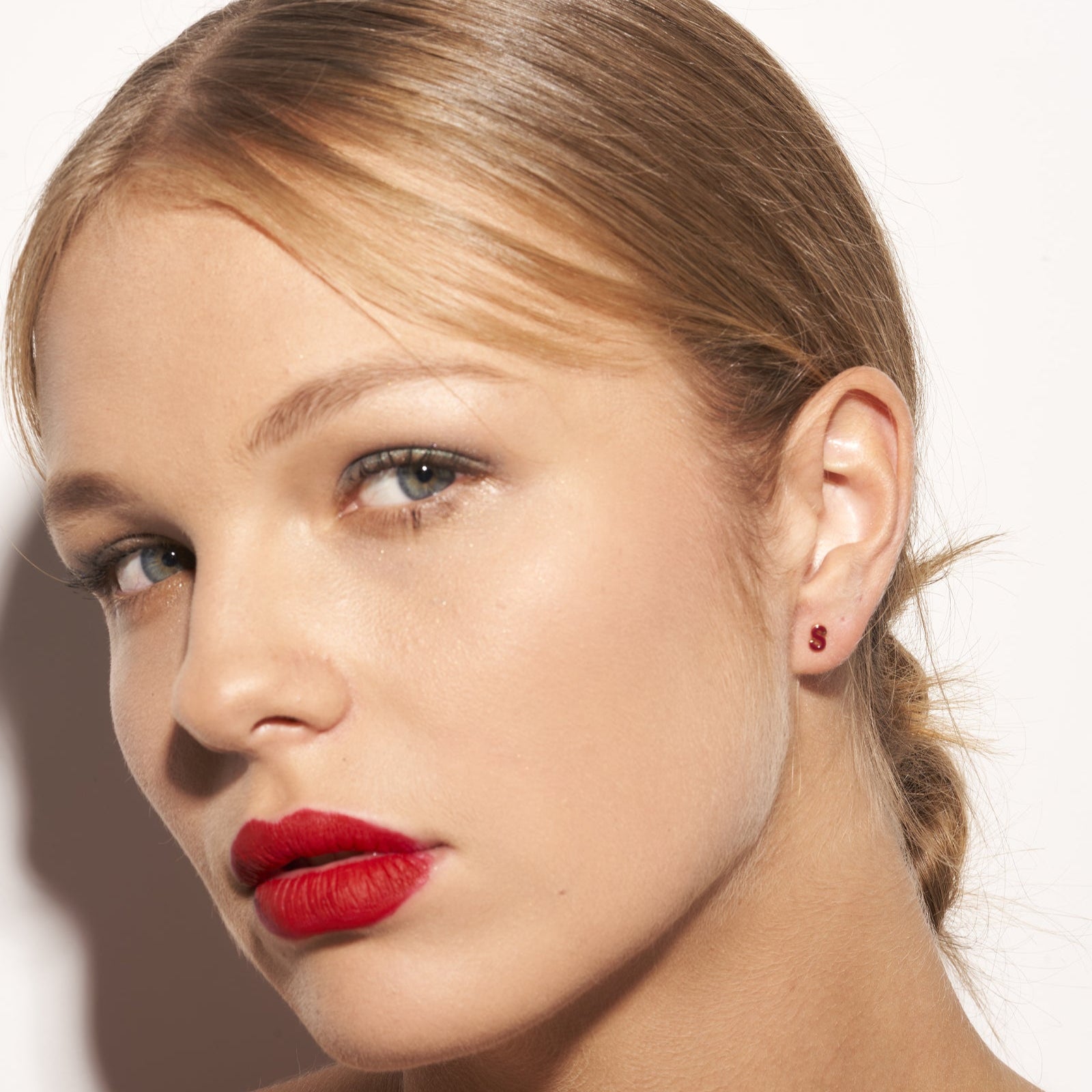 Gold Plated Garnet Stud Earrings for Women - Elegant Dangle Earrings for Party, Wedding & Everyday Wear