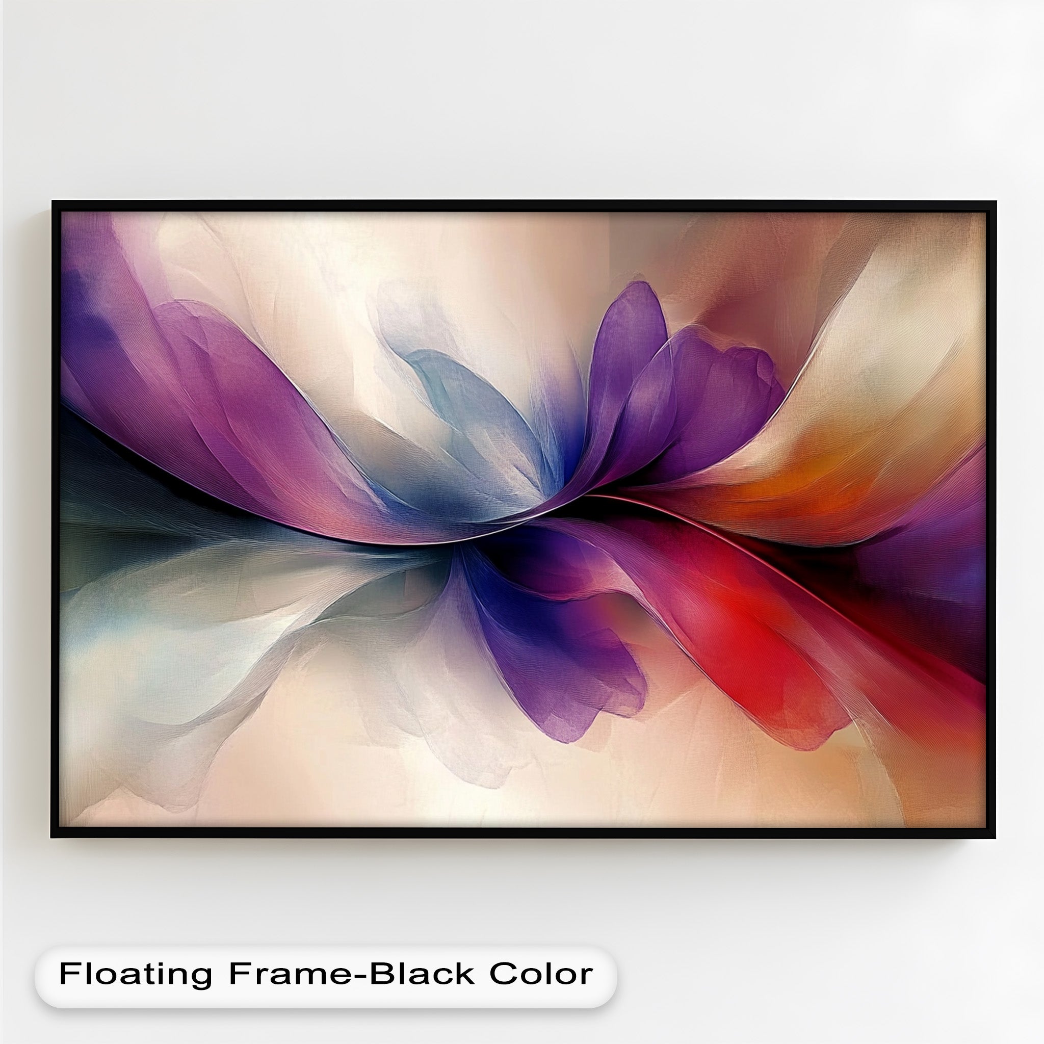 Abstract Floral Flow - Vibrant Modern Oil Painting Wall Art for Living Room, Bedroom & Office Decor