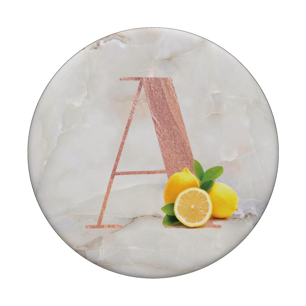 Rose Pink Letter A Initial Monogram PopSockets PopGrip - Adhesive Phone Grip & Stand for iPhone, Samsung, Smartphones - Perfect for Work, Travel, and Everyday Use