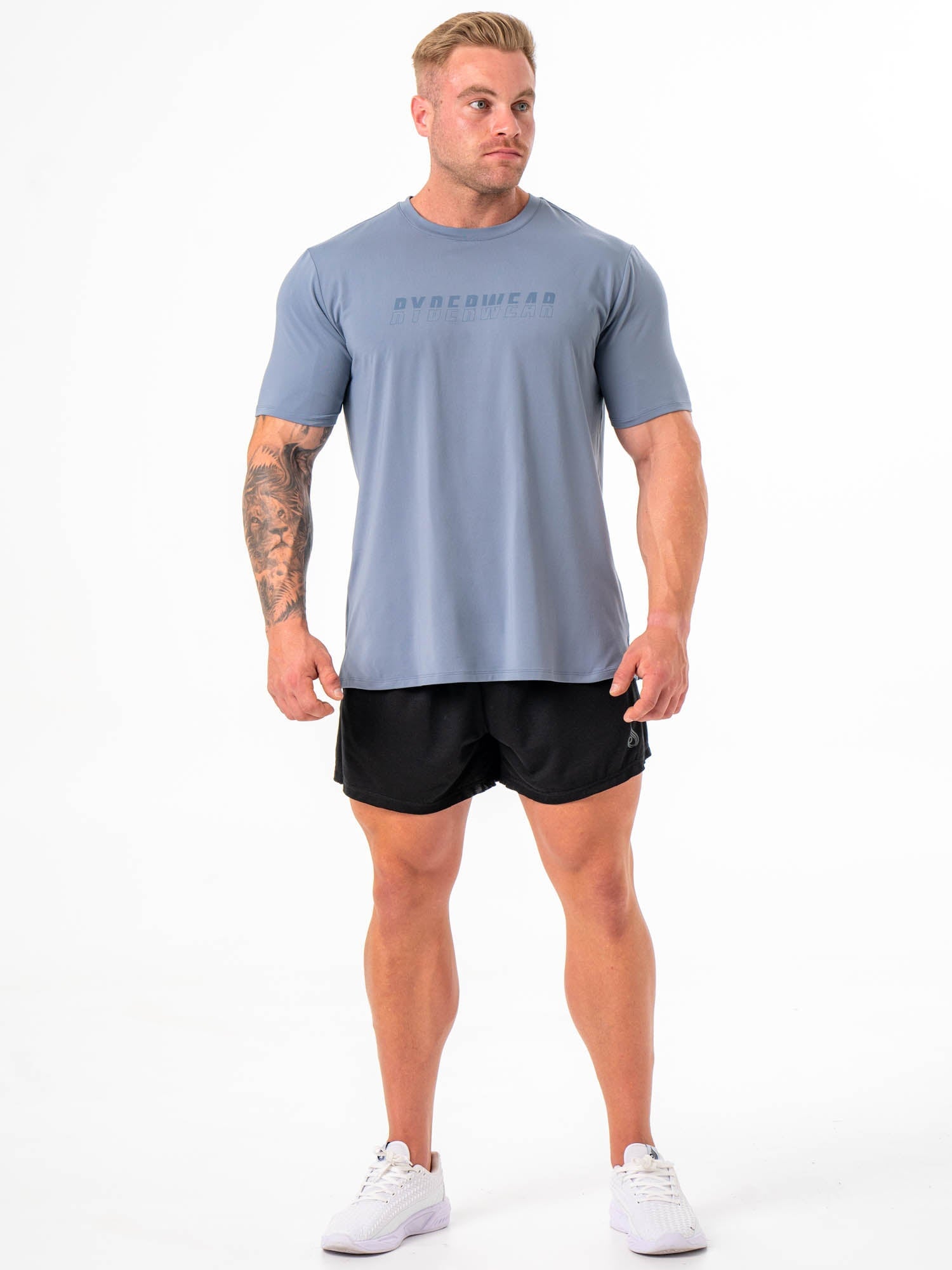 Soft Tech Regular T-Shirt for Men - Comfortable Denim Blue Cotton Tee - Perfect for Casual Wear, Outings, and Everyday Comfort