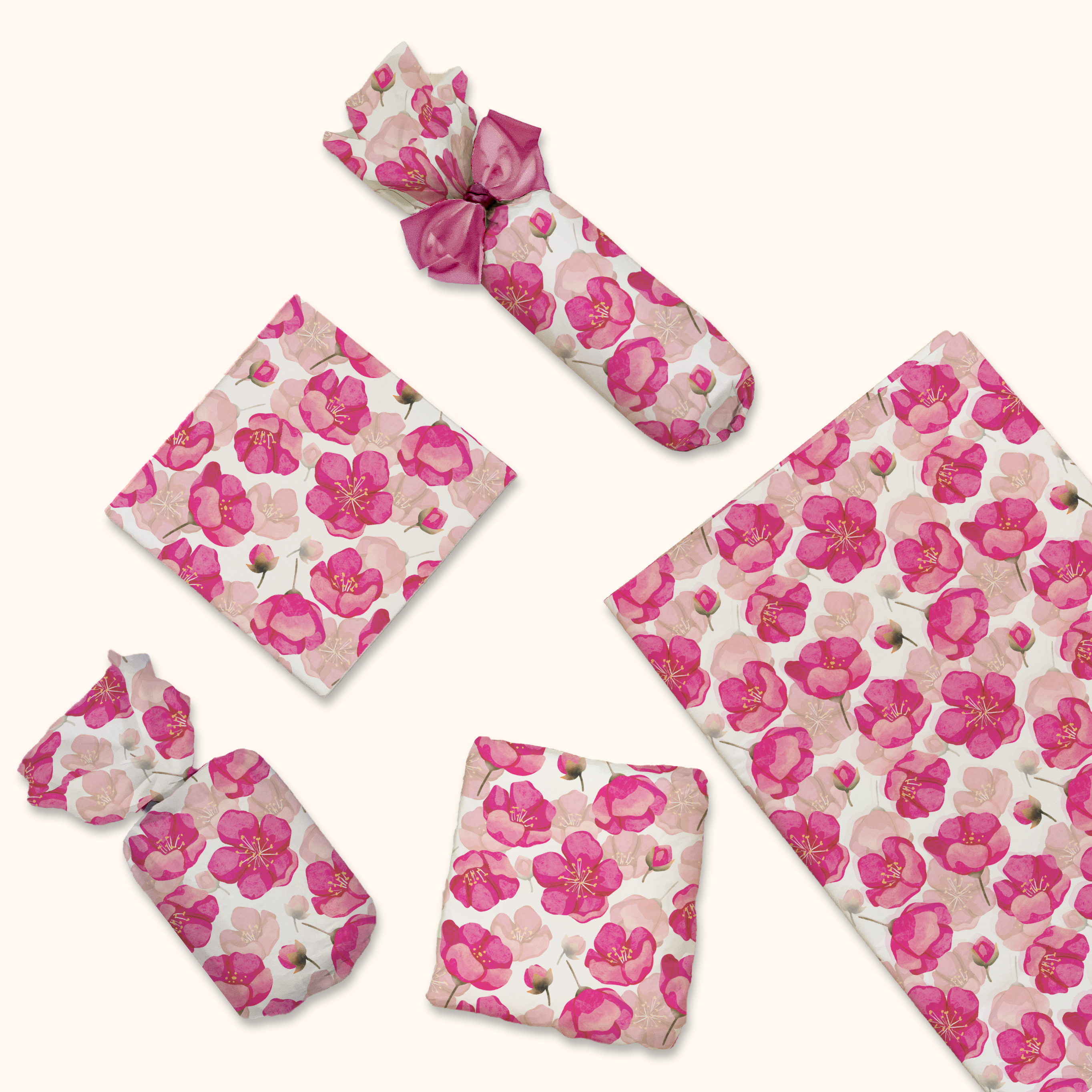 Pink Poppies Floral Design Tissue Paper - Premium Gift Wrapping Supplies for Bags, Boxes & Party Favors | Perfect for Birthdays, Weddings & Special Occasions