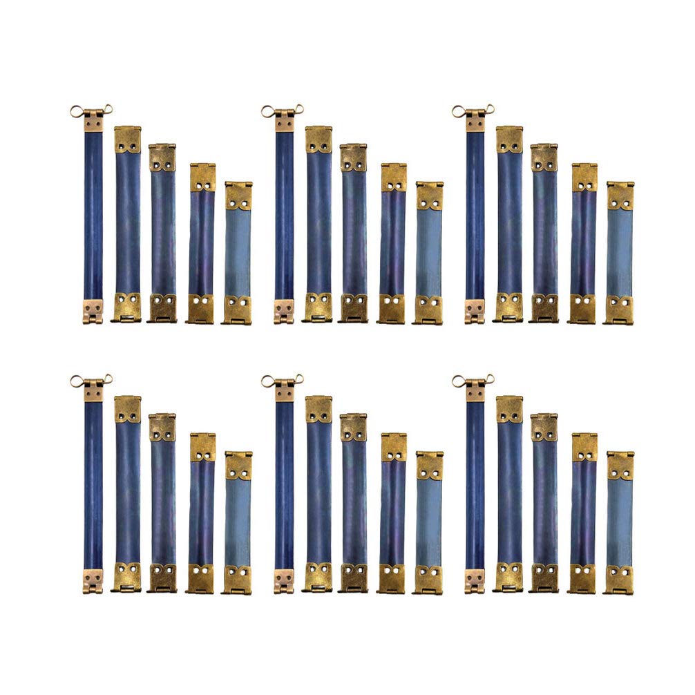 Healifty 30pcs Bronze Metal Handbag Hinges with Spring Clip - DIY Craft Sewing Supplies for Purses, Wallets & Coin Bags - Perfect for Repairing and Customizing Handmade Accessories
