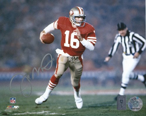 Joe Montana Autographed San Francisco 49ers 8x10 NFL Photo with Silver Ink - Perfect for Football Fans, Sports Memorabilia Collectors, and Man Cave Decor