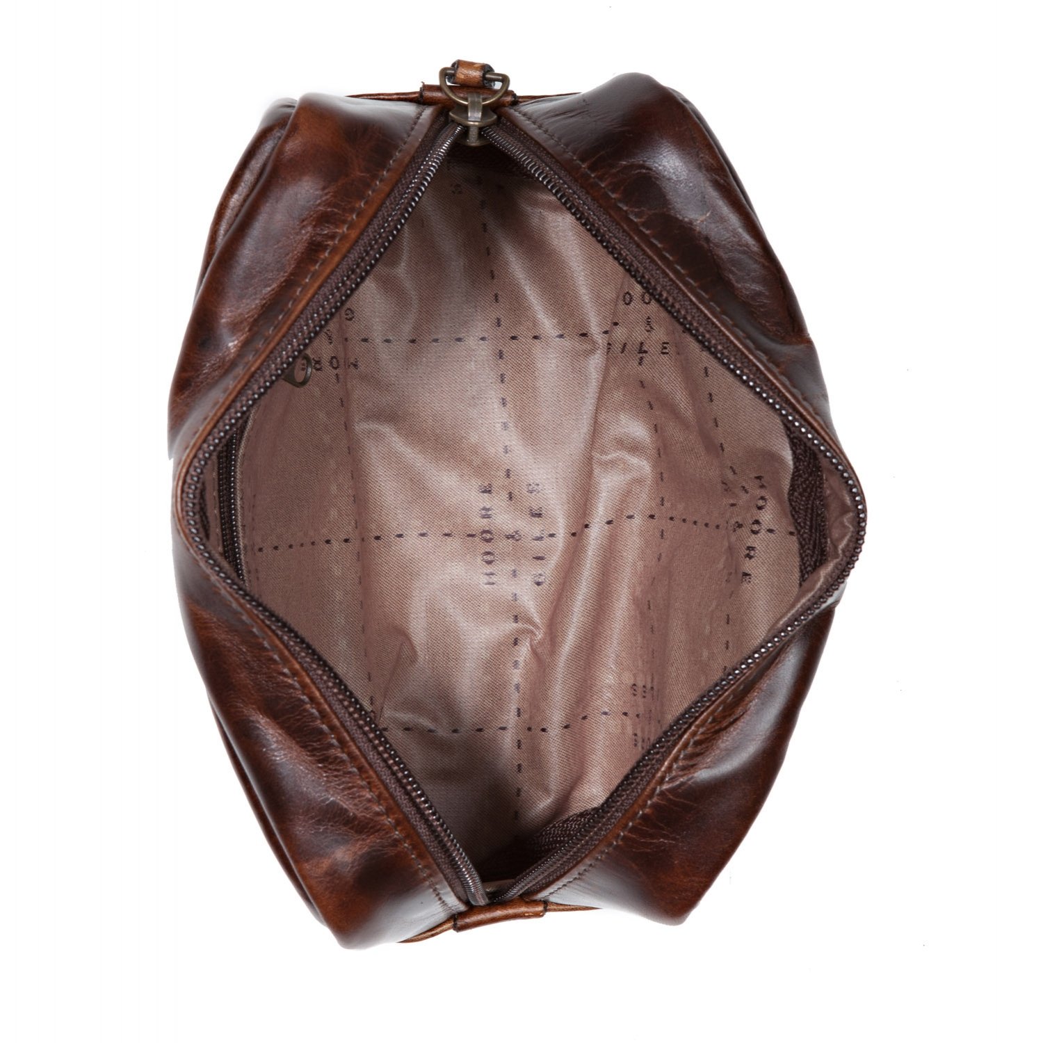 Moore and Giles Mini George Toiletries Kit - Genuine Leather Travel Cosmetic Bag for Men & Women - Perfect for Business Trips, Gym & Weekend Getaways