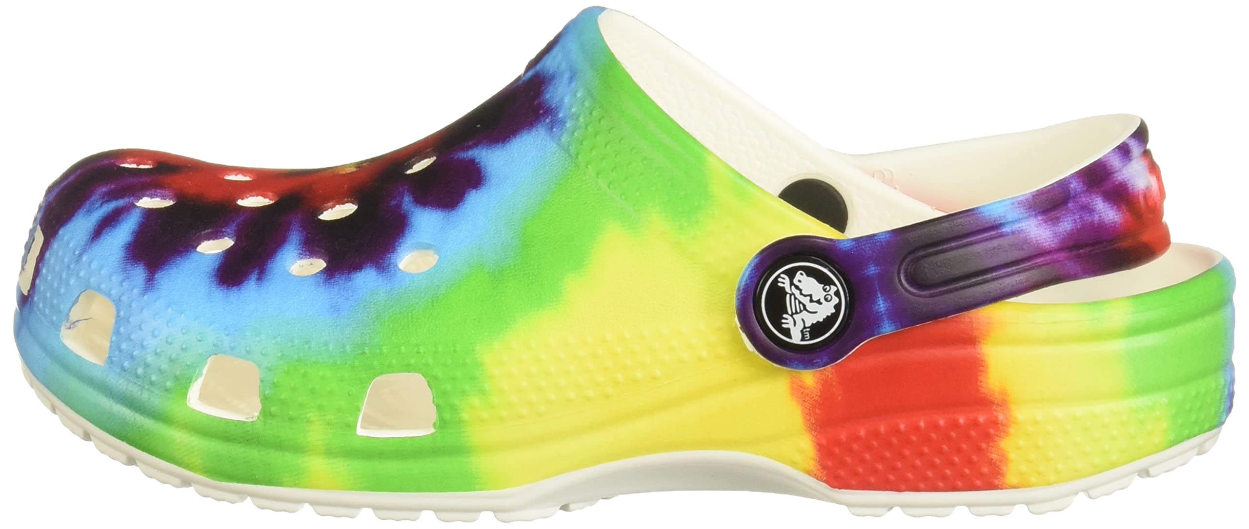 Crocs Classic Tie-Dye Graphic Clog Shoes for Kids & Teens - Unisex Comfort Slip-On Water Shoes for Boys & Girls - Perfect for Beach, Pool & Outdoor Play