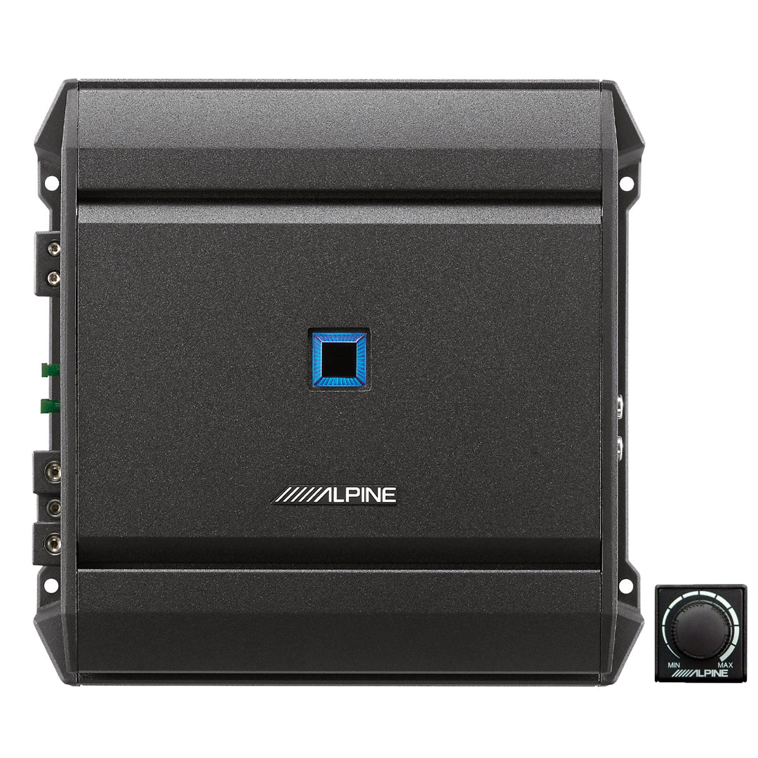 Alpine S-A60M Class D Monoblock Subwoofer Amplifier with Bass Knob - High Power Car Audio Amp for Deep Bass & Enhanced Sound in Vehicles