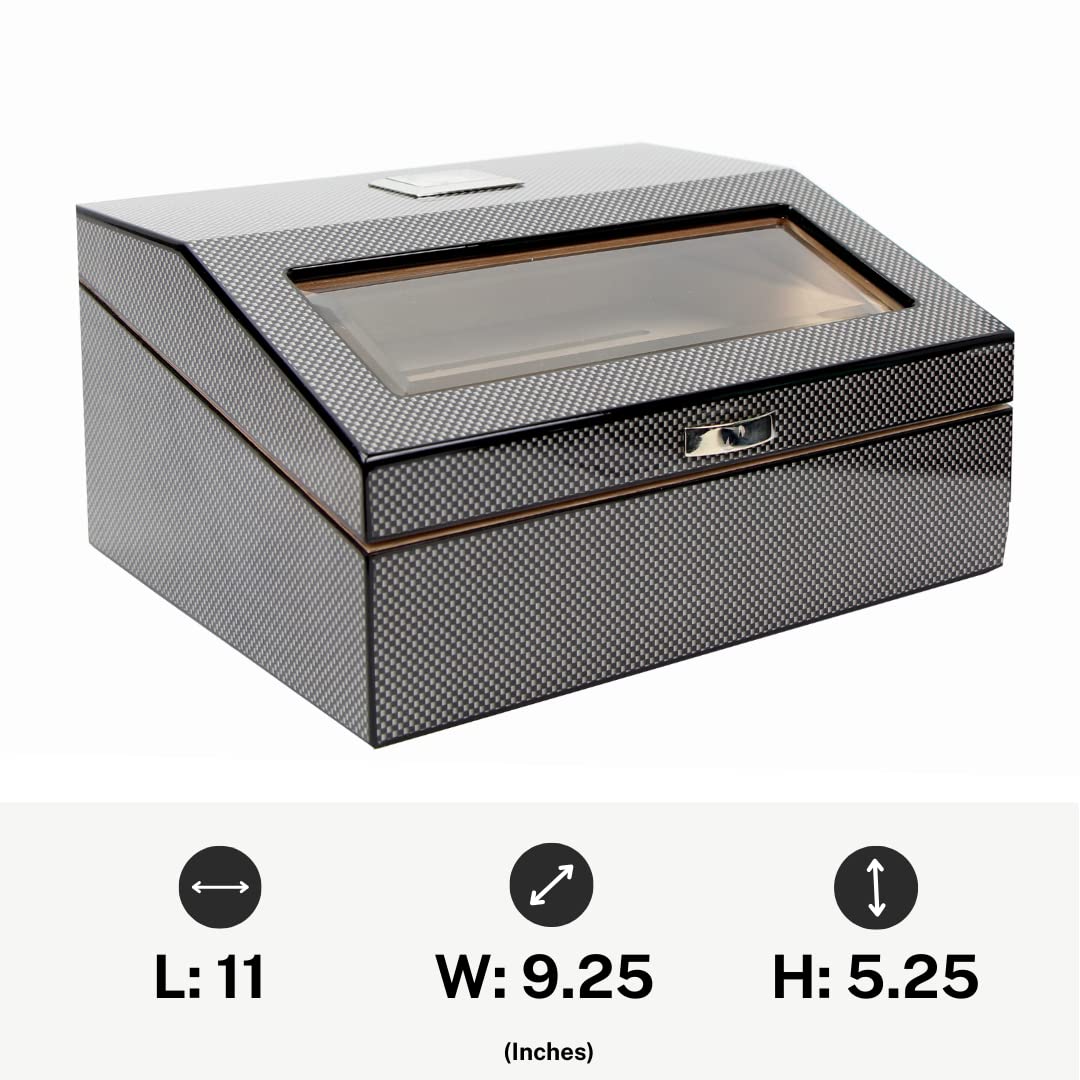 Premium Wood Lined Cigar Cabinet Humidor - Airtight Cigar Storage Case with Hygrometer | Ideal for Cigar Aficionados & Best Man Gifts | Perfect for Home Bars, Office Use & Special Occasions