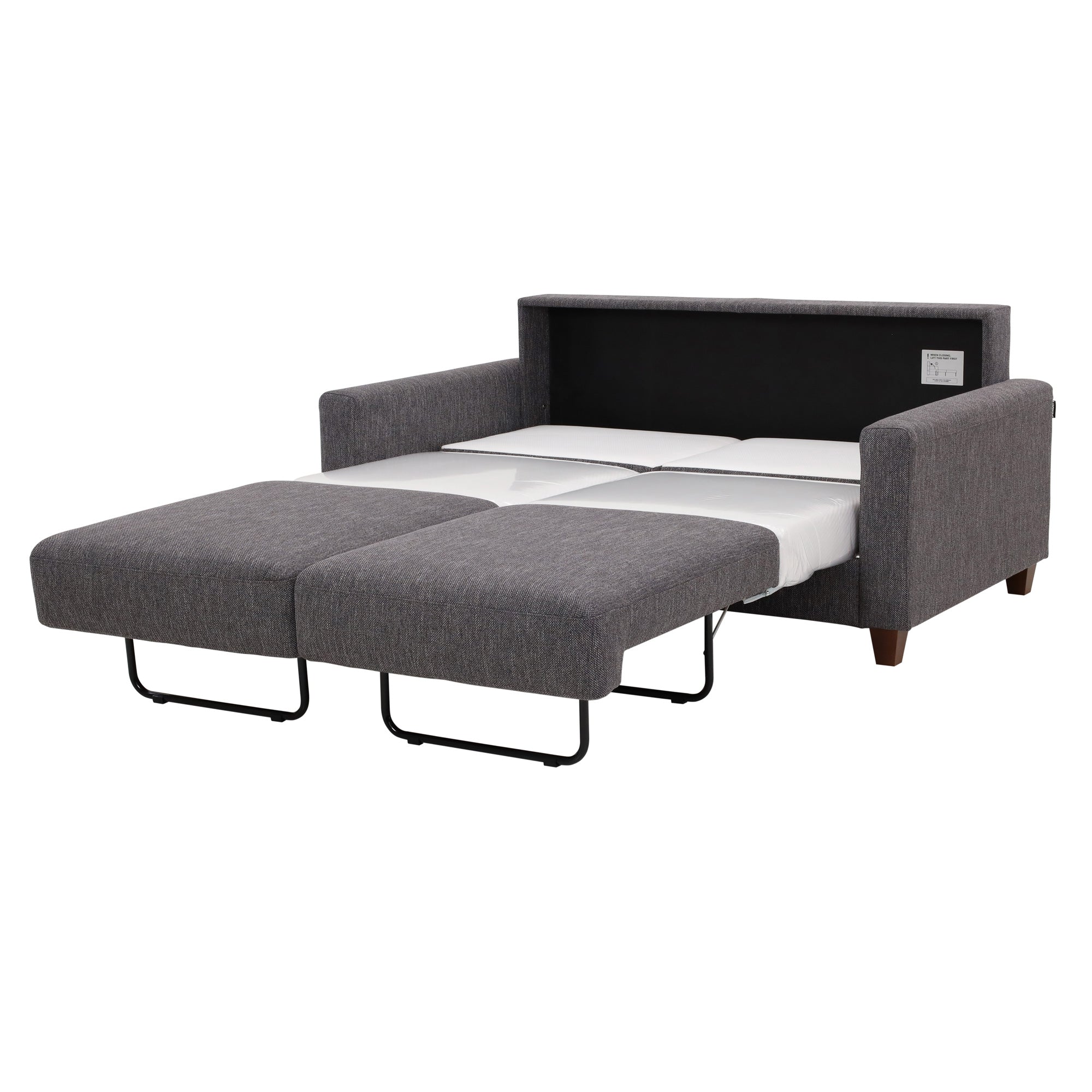 Nico Sleeper Loveseat - Convertible Sofa Bed with Storage | Comfortable Small Space Furniture for Living Room, Guest Room & Studio Apartments