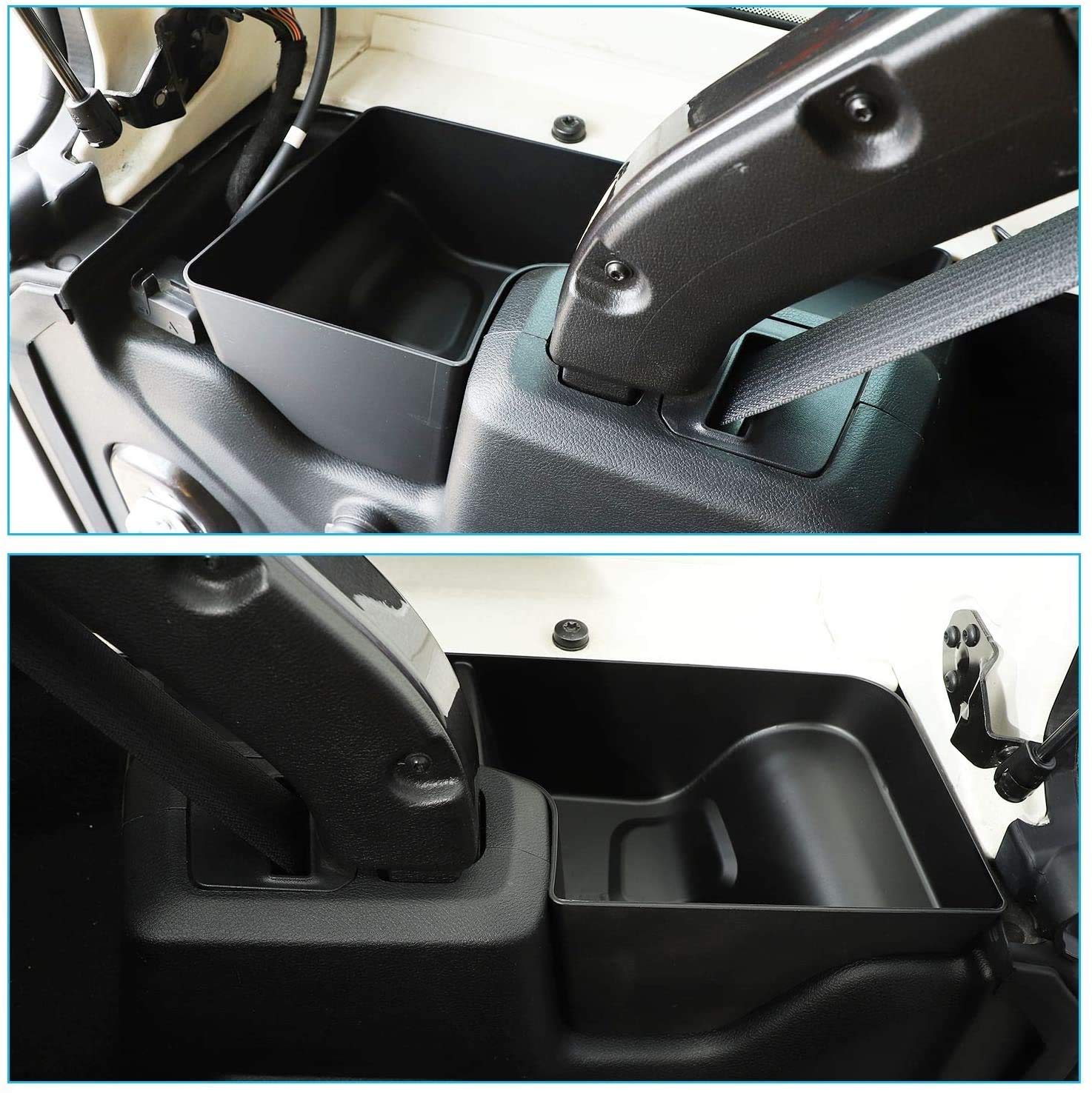 Jeep Wrangler JL JLU 2018-2021 Trunk Organizer & Cargo Storage Bin - Rear Wheel Well Side Tray for Car Interior Accessories | Perfect for Road Trips & Outdoor Adventures