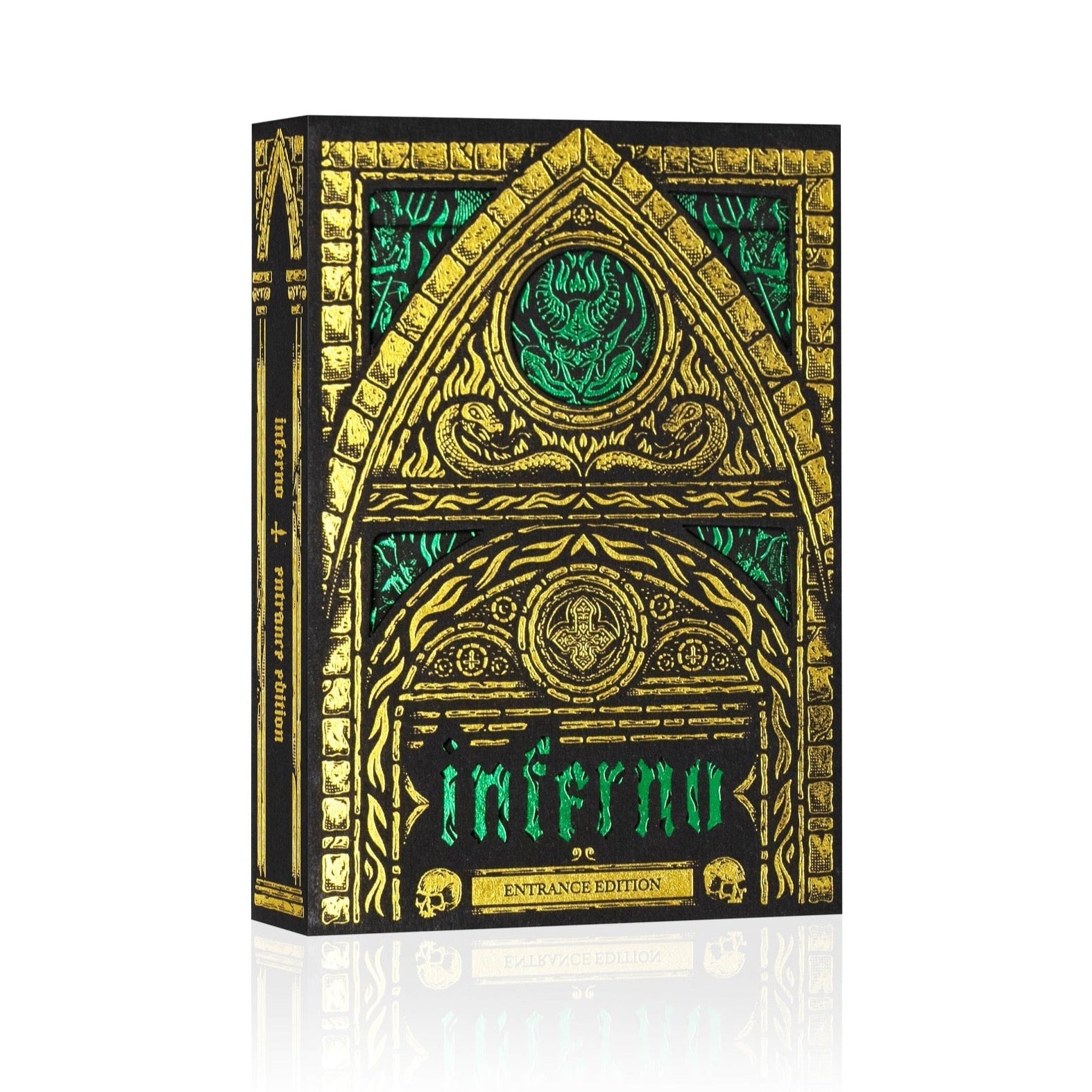Inferno Playing Cards Emerald Blaze - Premium Poker Cards for Magic Tricks & Cardistry - Perfect for Game Nights, Casino Parties & Professional Performances