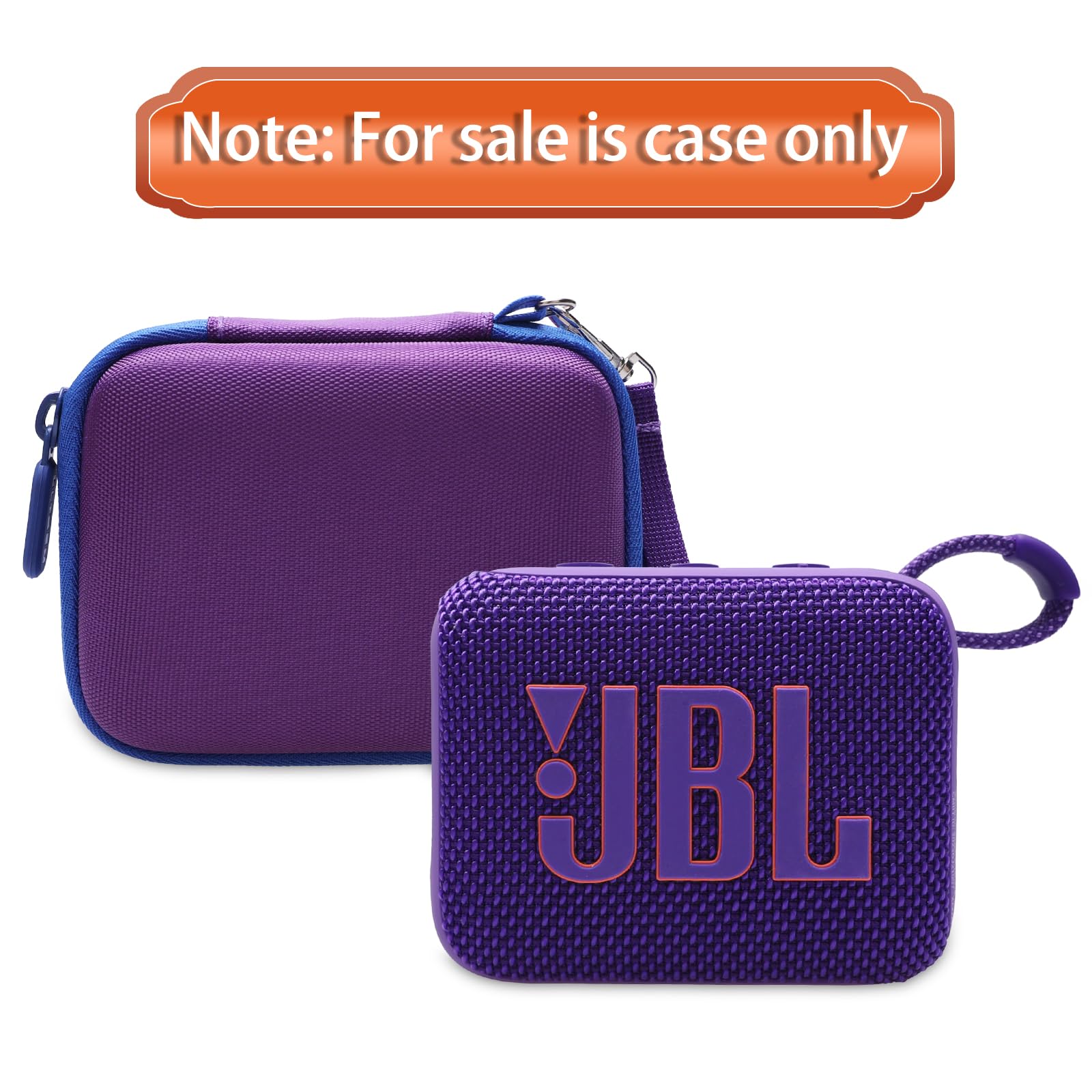 LTGEM Protective Case for JBL Go 4, Go 3 & Go 3 Eco - Waterproof Cover for Ultra-Portable Bluetooth Speakers (Purple) - Perfect for Beach, Pool, Outdoor Adventures & Travel