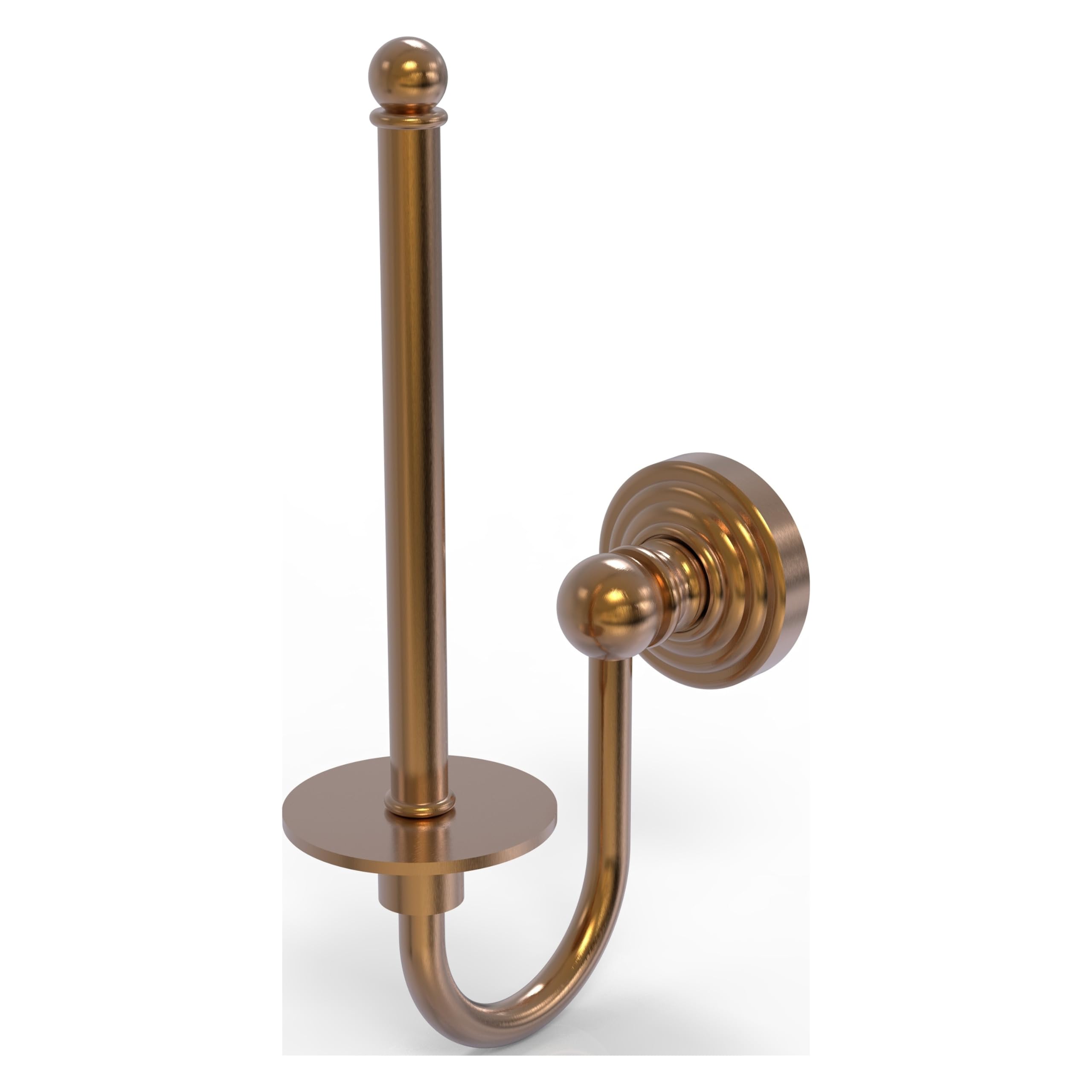 Allied Brass WP-24U-BBR Waverly Place Collection Brushed Bronze Upright Toilet Paper Holder - Bathroom Tissue Dispenser for Modern & Traditional Home Decor