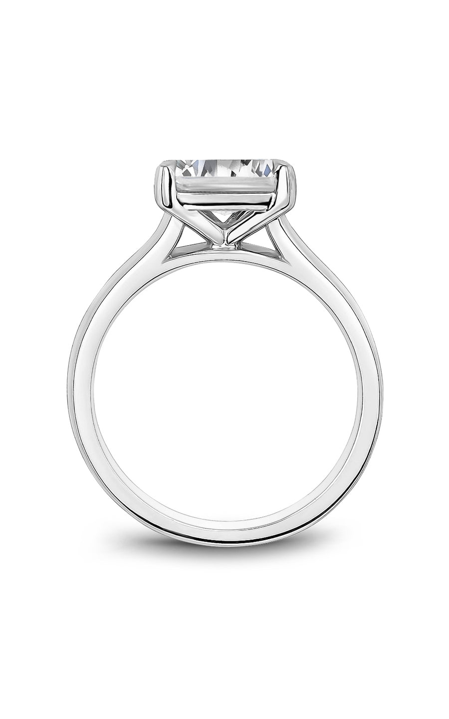 Noam Carver B353 02A Bridal Engagement Ring - 14K White Gold Diamond Wedding Band for Women, Perfect Proposal Gift & Anniversary Jewelry