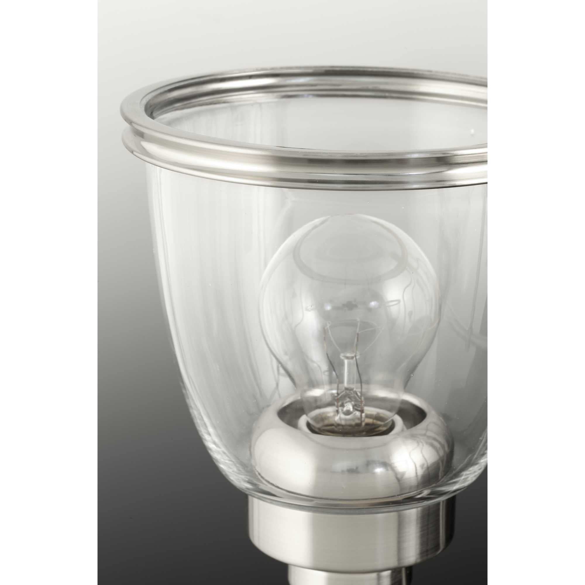 Progress Lighting Saluda Collection 3-Light Clear Glass Coastal Bath Vanity Light in Antique Bronze - Perfect for Beach House Bathrooms, Coastal Decor & Nautical Themed Homes