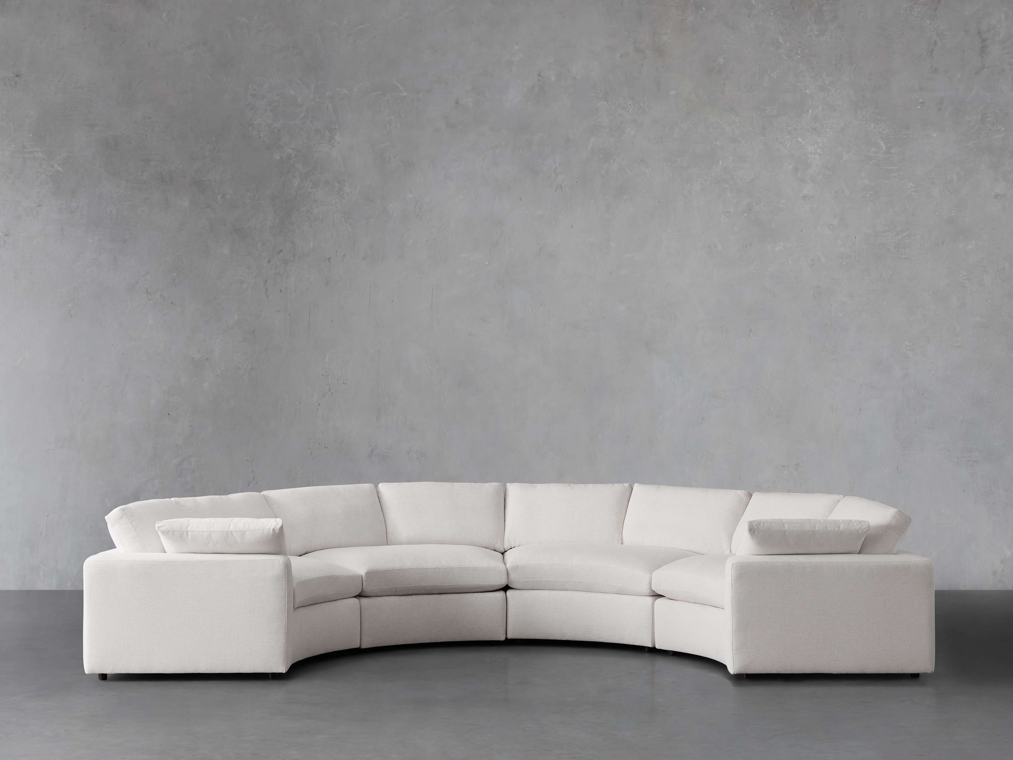 Beale 4-Piece Curved Sectional Sofa Set - Modern L-Shaped Couch with Chaise Lounge for Living Room, Family Room & Lounge Areas