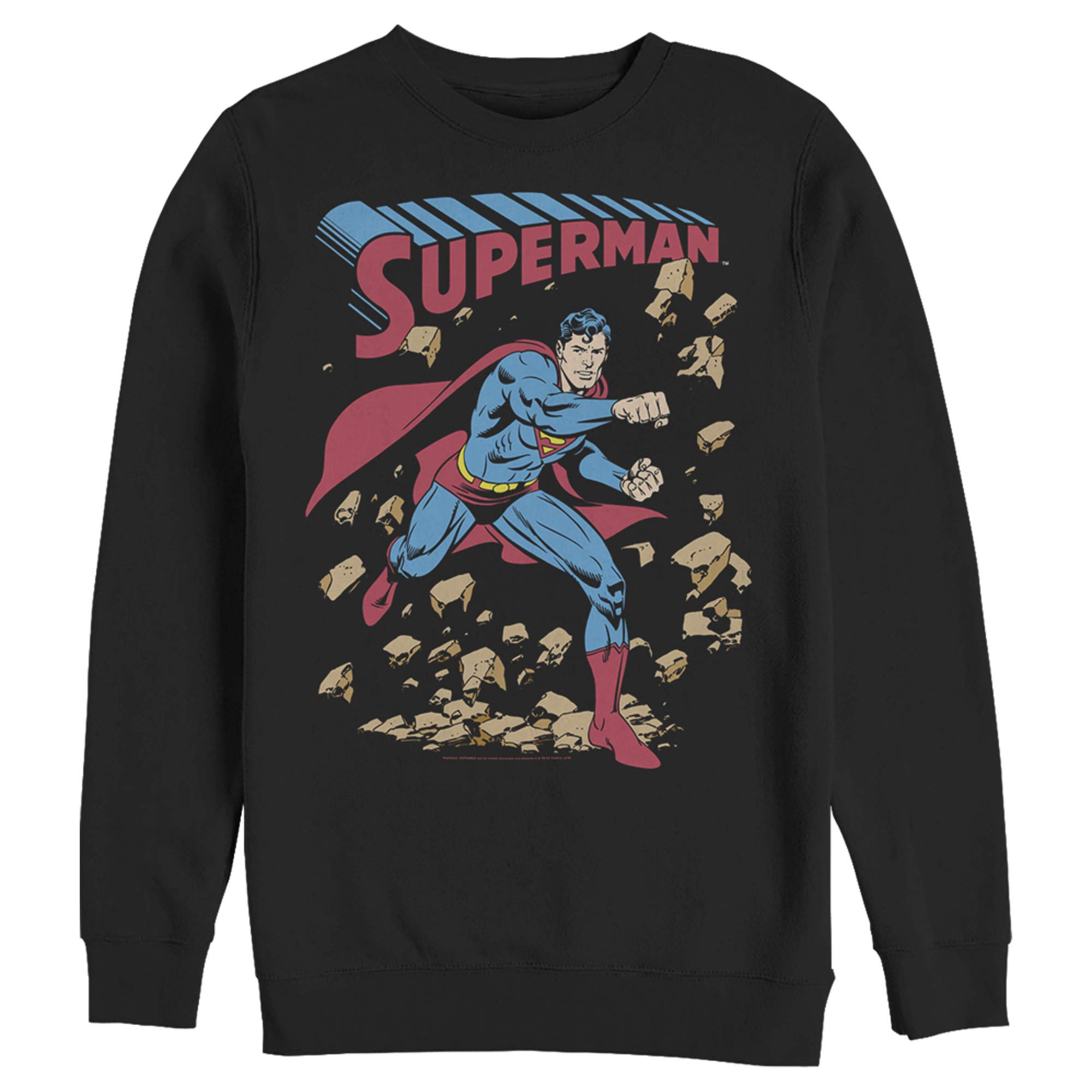 Superman Hero Break Barriers Men's Sweatshirt - Comfortable Graphic Pullover for Casual Wear & Superhero Fans