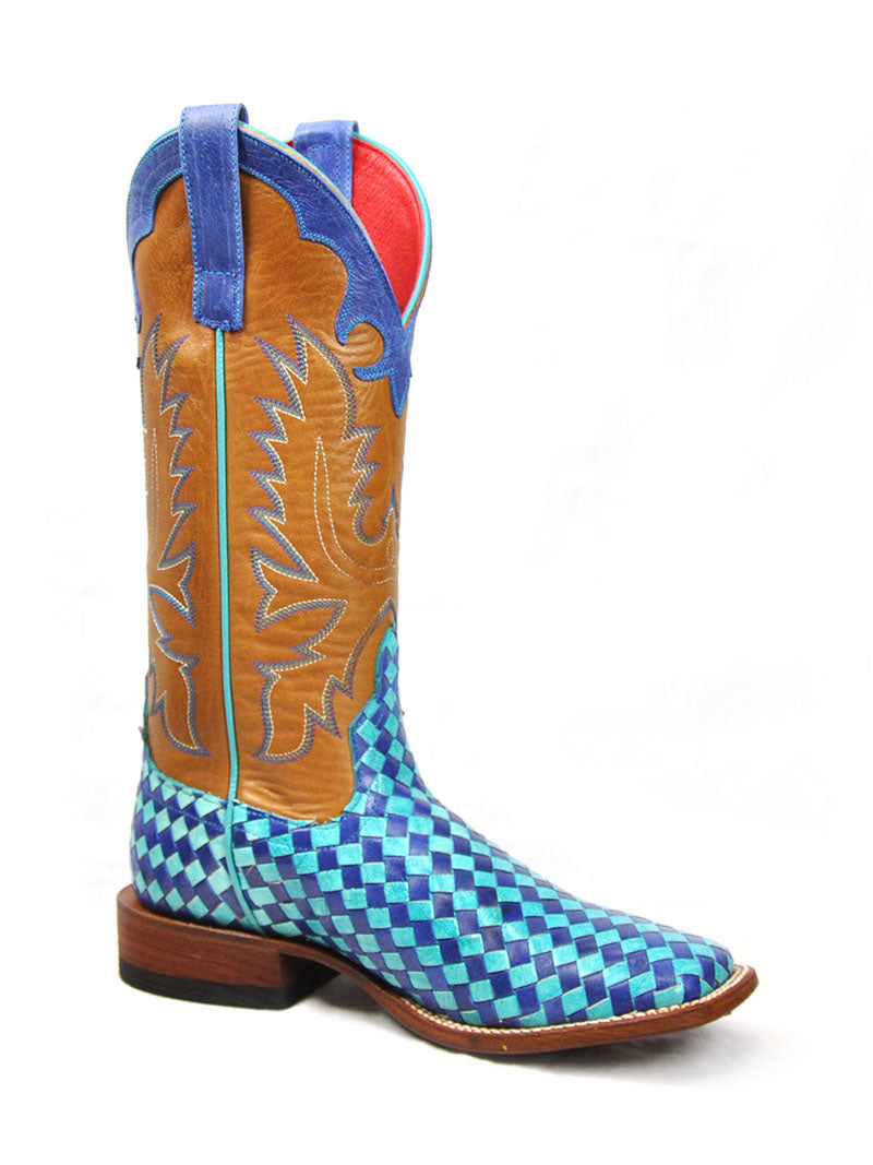Macie Bean M9074 Women's Unbeweavable Boots in Turquoise Blue - Stylish & Comfortable Ankle Boots for Casual Outings & Date Nights