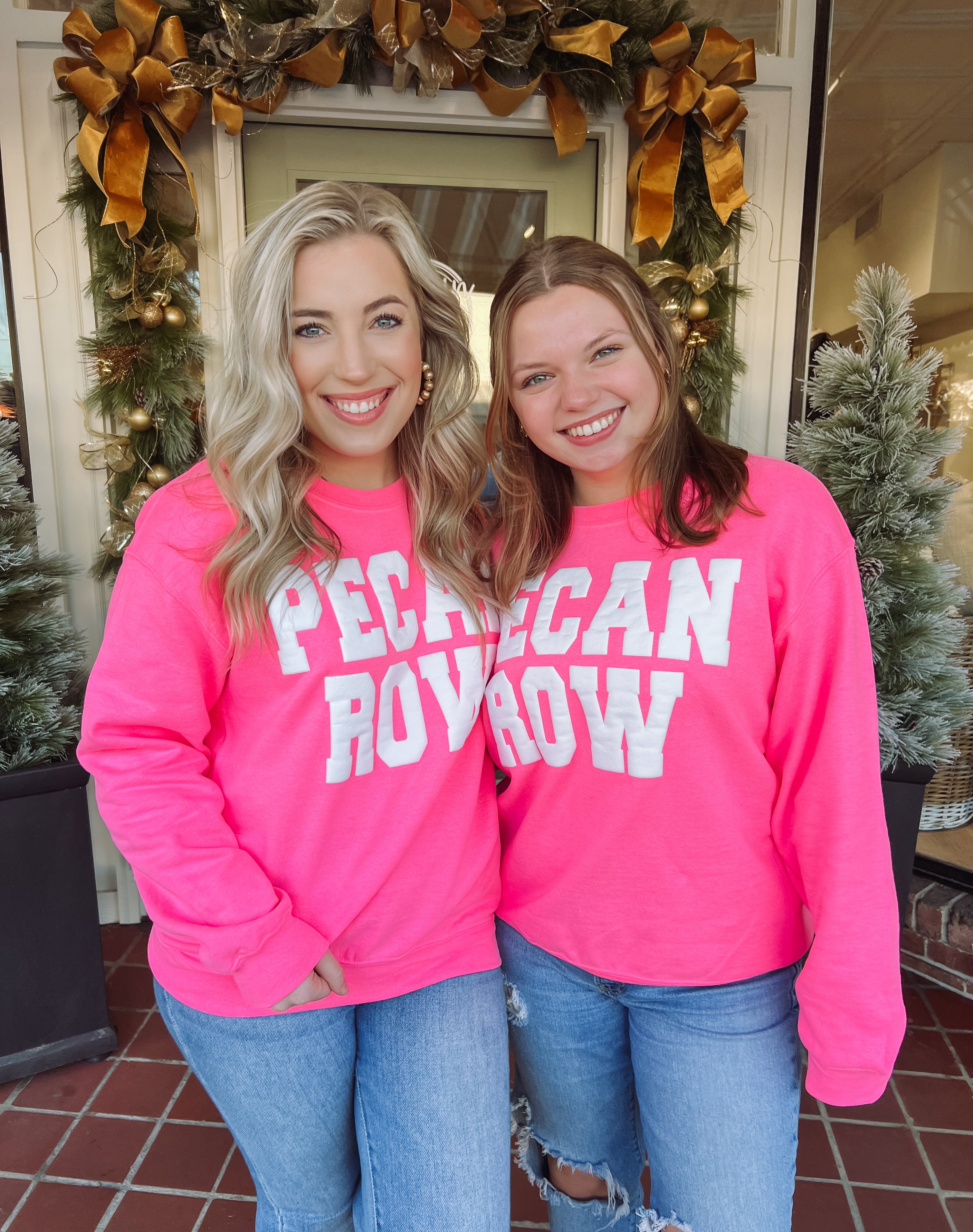Trendy Hot Pink Pecan Row Sweatshirt for Women - Soft & Comfortable Pullover for Casual Outfits, Streetwear & Fall Fashion
