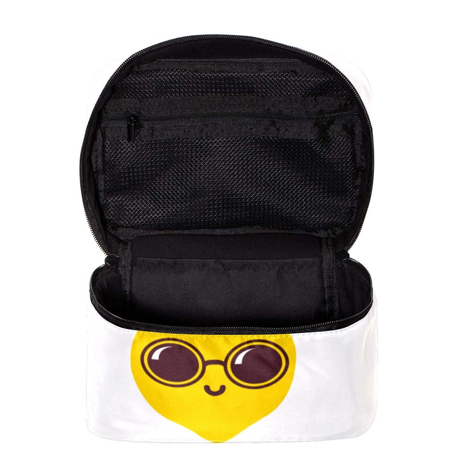Stylish Large Lemon Print Travel Makeup Bag - Waterproof Cosmetic Organizer with Zipper for Women & Girls - Perfect for Gym, Vacation & Daily Essentials Storage