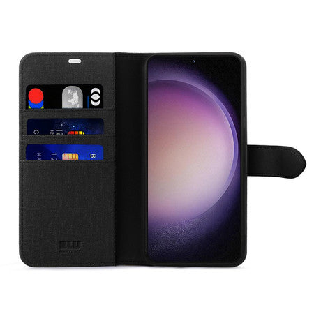 Samsung Galaxy S24 Wallet Case with RFID Protection - Slim Blue Leather Phone Cover for Galaxy S24 - Perfect for Everyday Use & Travel Protection