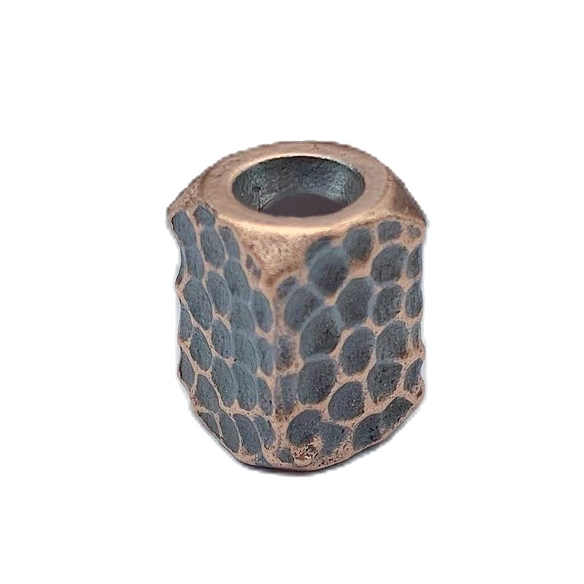 Vintage Brass Cube Beads for EDC Keychain - DIY Paracord Accessories - Perfect for Outdoor, Survival Gear & Everyday Carry Essentials