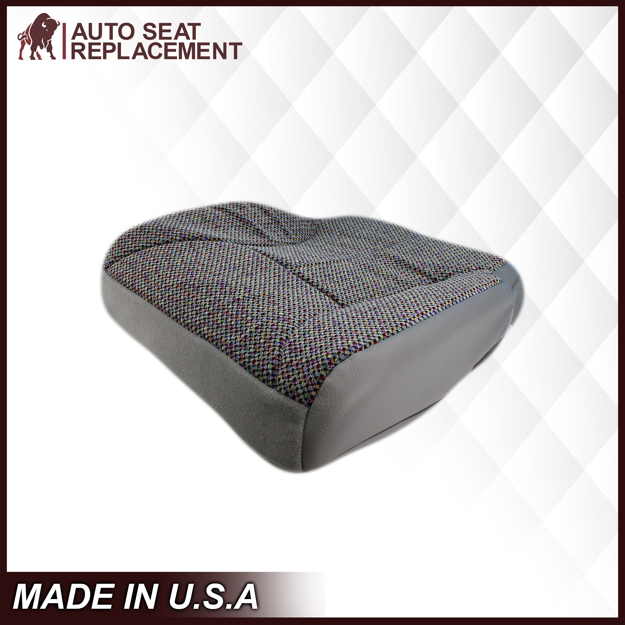 1998-2002 Dodge Ram 1500 2500 3500 SLT Laramie Custom Fit Cloth Seat Covers with Mist Gray Skirt - Durable & Comfortable Replacement for Truck Seats - Perfect for Daily Commute, Road Trips & Off-Road Adventures
