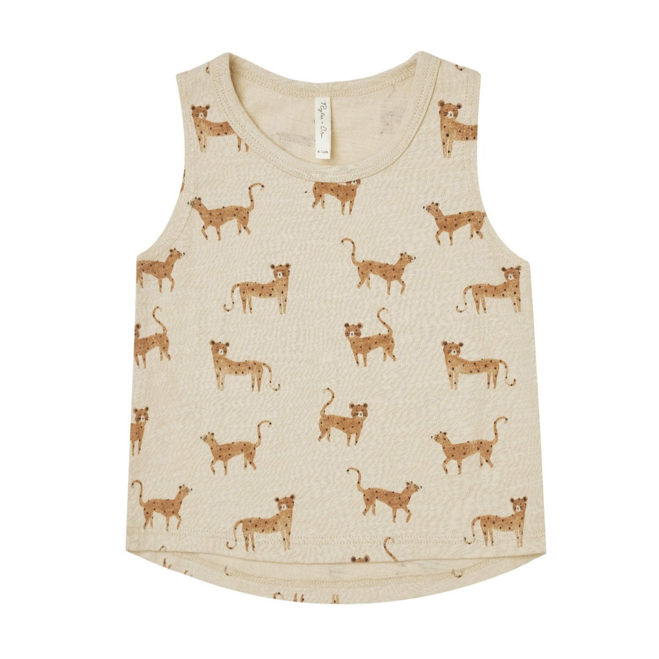 Women's Leopard Print Muscle Tank Top - Natural Color - Final Sale - Perfect for Gym, Workout & Casual Wear