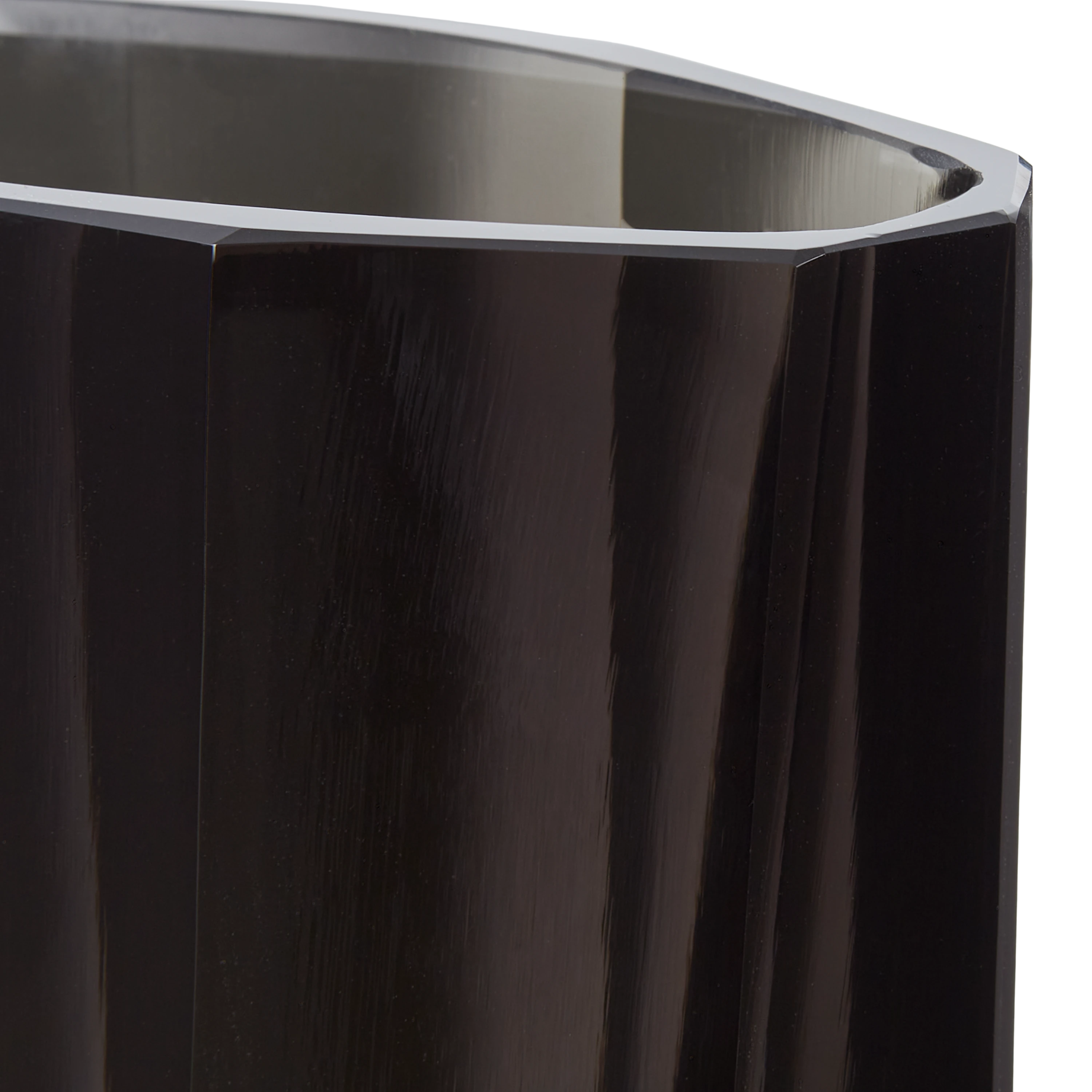 Elegant Faceted Glass Vase for Flowers - Modern Home Decor Centerpiece for Dining Table, Wedding, and Living Room